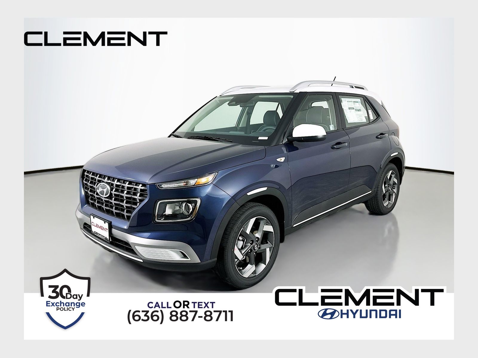 Denim w/White Roof 2026 Hyundai Venue SUV / Crossover Front-Wheel Drive Continuously Variable Transmission