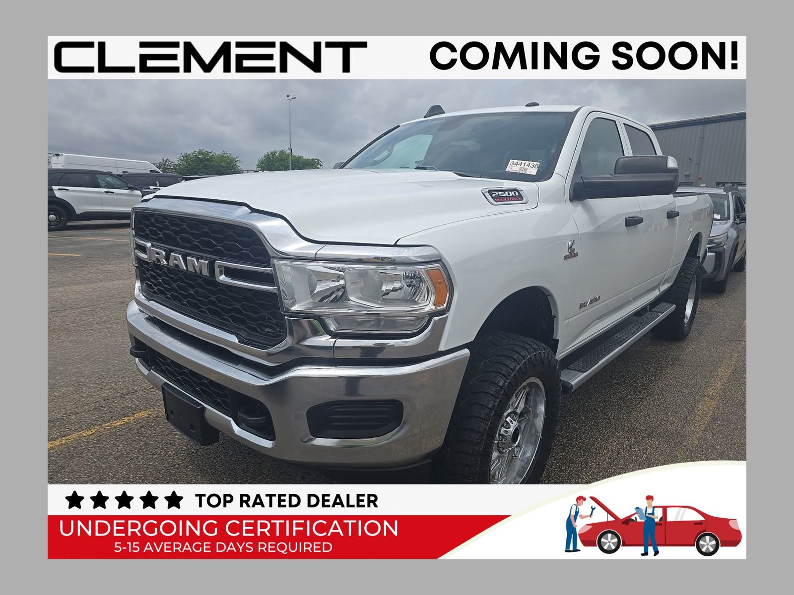 Bright White Clearcoat 2022 RAM 2500 Pickup Truck Four-Wheel Drive 6-Speed Automatic