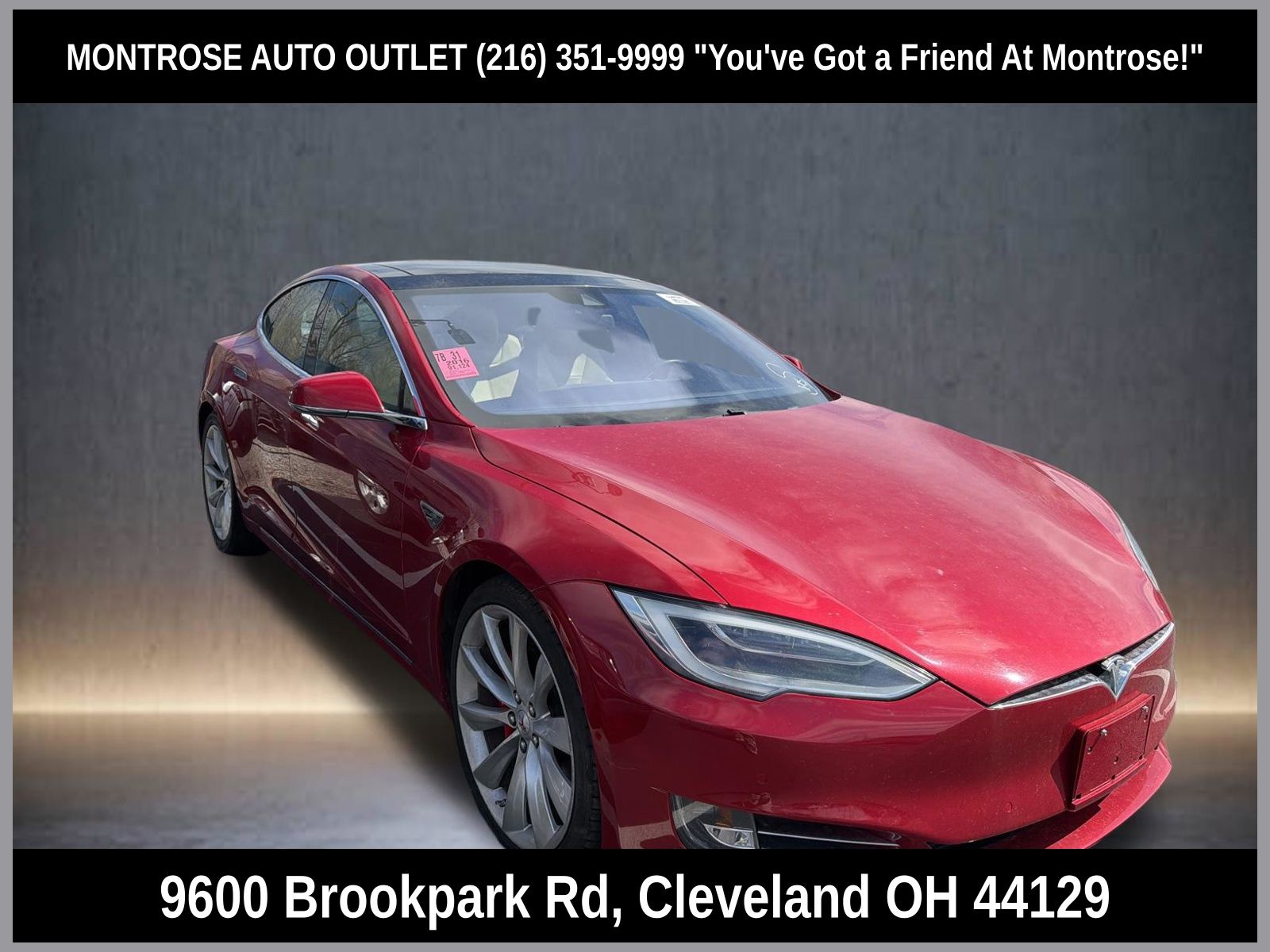 Red Multi-Coat 2016 Tesla Model S P90D AWD Sedan All-Wheel Drive 1-Speed Automatic