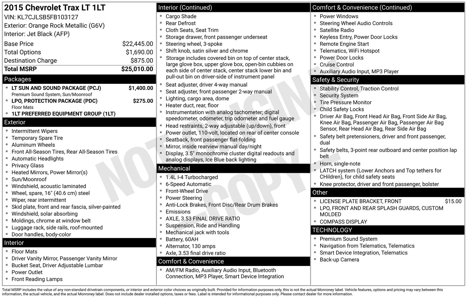 Used Car 2015 Chevrolet Trax  Lt For Sale Under $10,000 In Austin, Texas