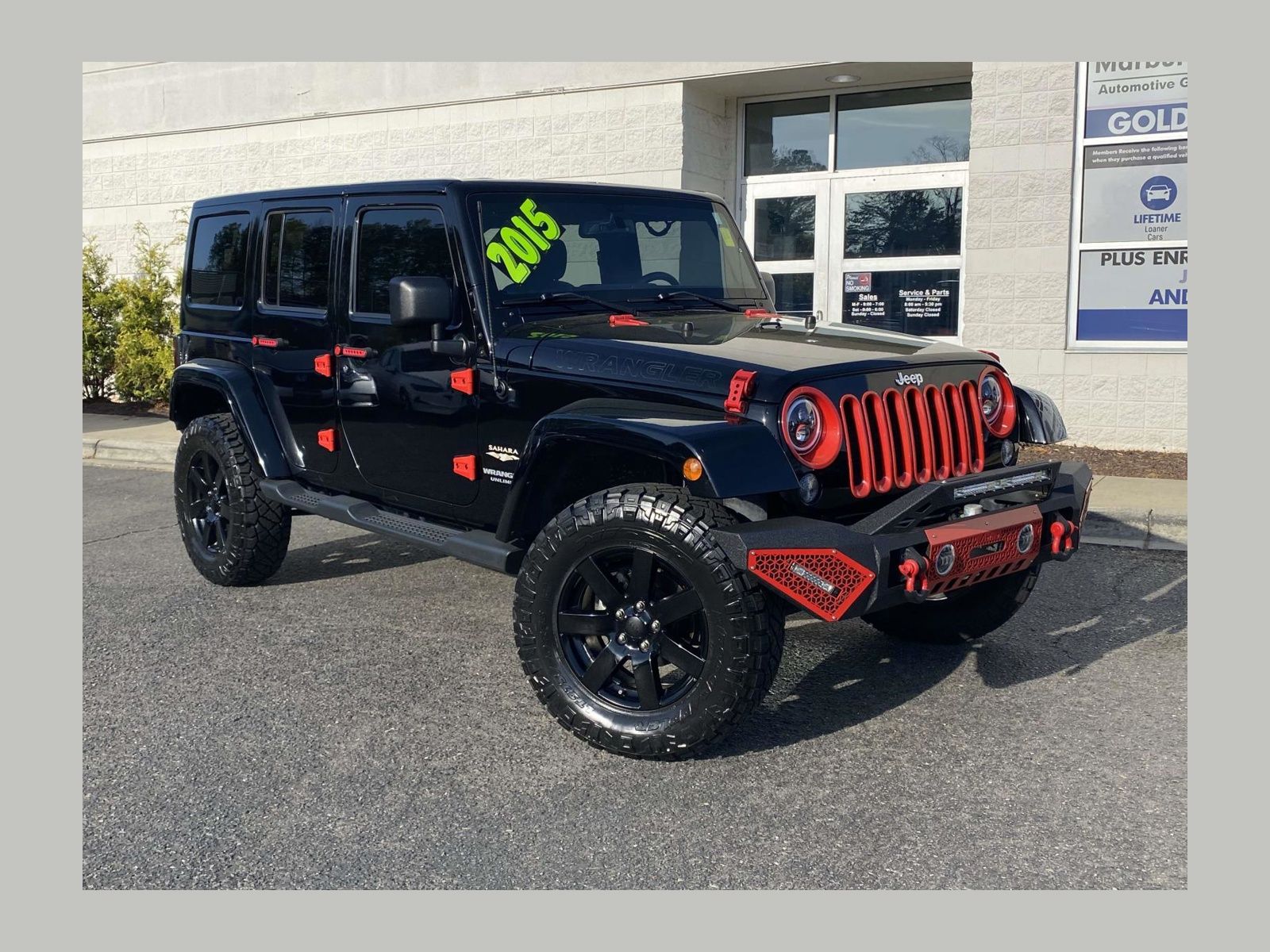 Black Clearcoat 2015 Jeep Wrangler Unlimited Sahara 4WD SUV / Crossover Four-Wheel Drive 5-Speed Automatic