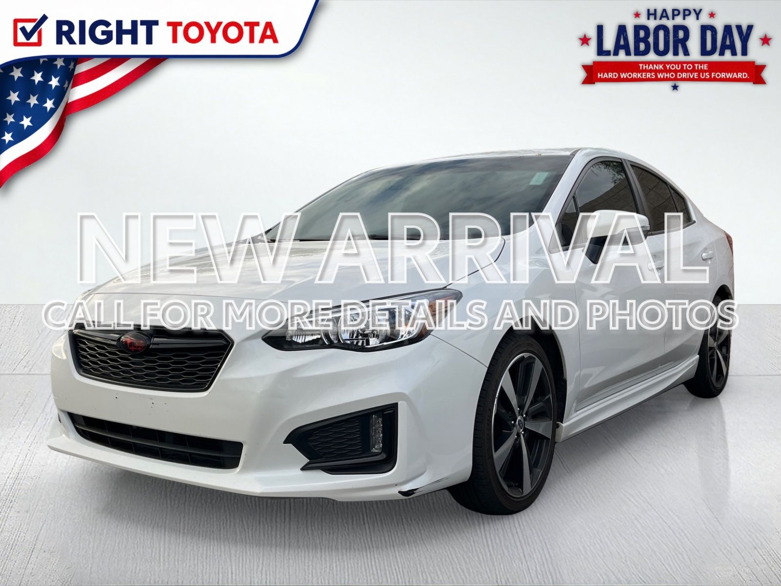 Crystal White Pearl 2018 Subaru Impreza Sedan All-Wheel Drive Continuously Variable Transmission