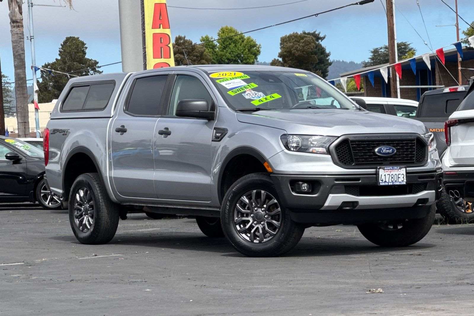 Silver Metallic 2021 Ford Ranger Pickup Truck Four-Wheel Drive Automatic