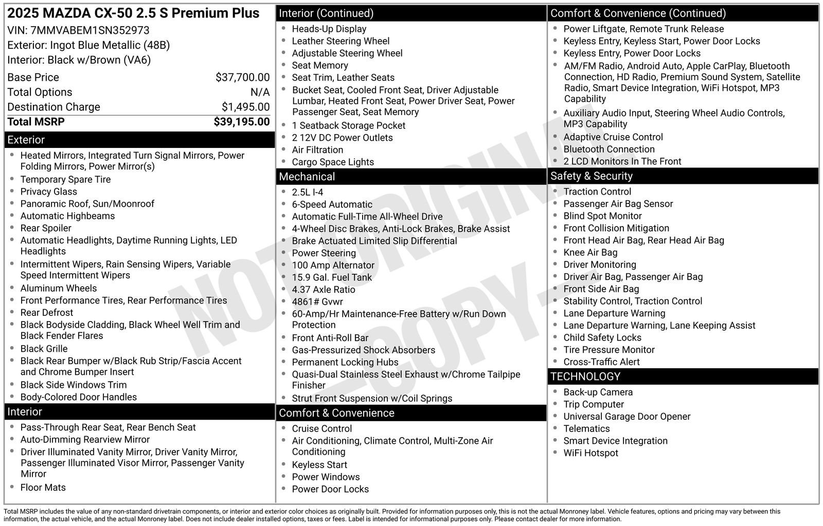 Used Car 2025 Mazda Cx-50  2.5 S Premium Plus Package For Sale Under $35,000 In Austin, Texas