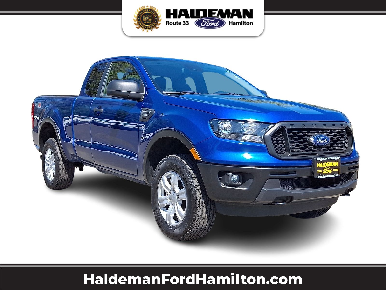Lightning Blue Metallic 2020 Ford Ranger XL SuperCab 4WD Pickup Truck Four-Wheel Drive Automatic