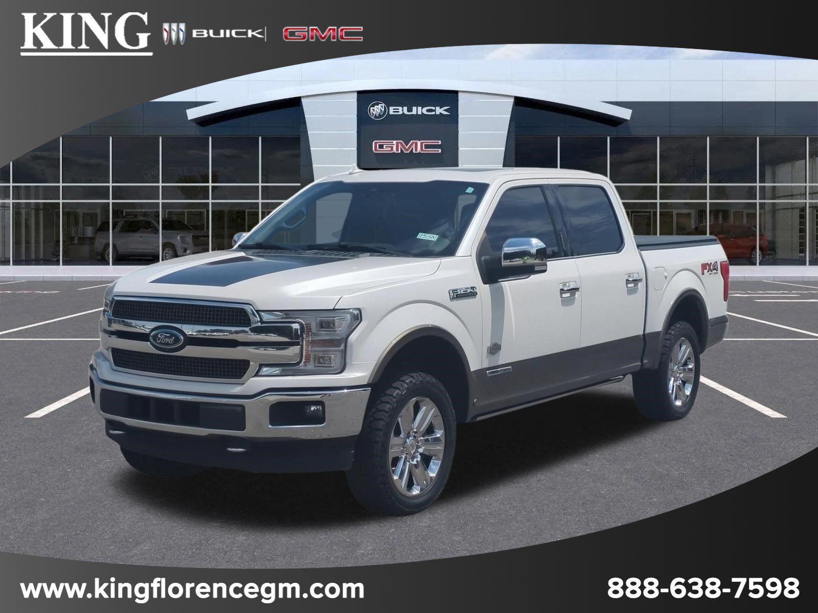 White Platinum 2018 Ford F-150 Pickup Truck Four-Wheel Drive Automatic
