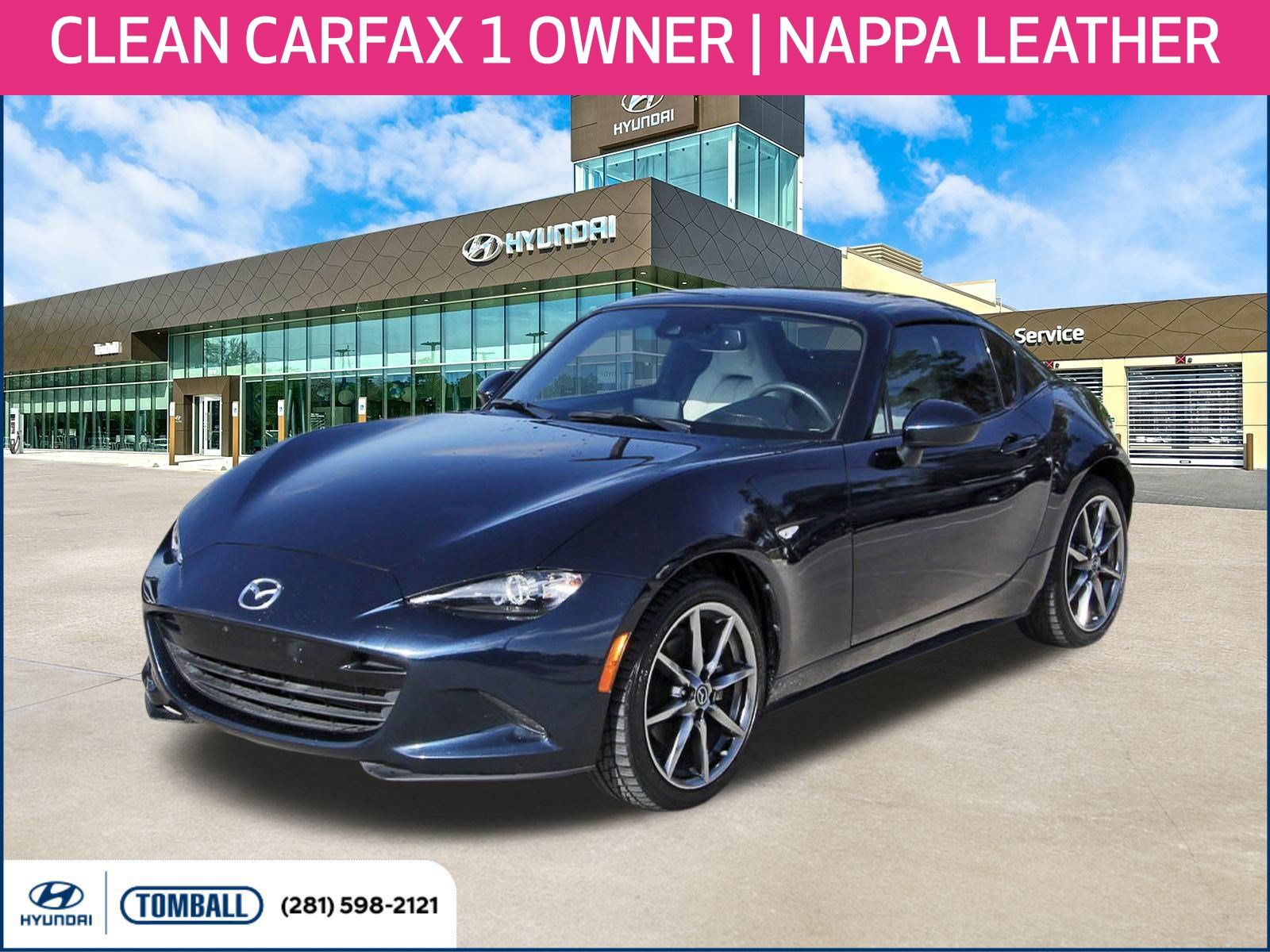 Deep Crystal Blue Mica 2021 Mazda MX-5 Miata Convertible Rear-Wheel Drive 6-Speed Manual