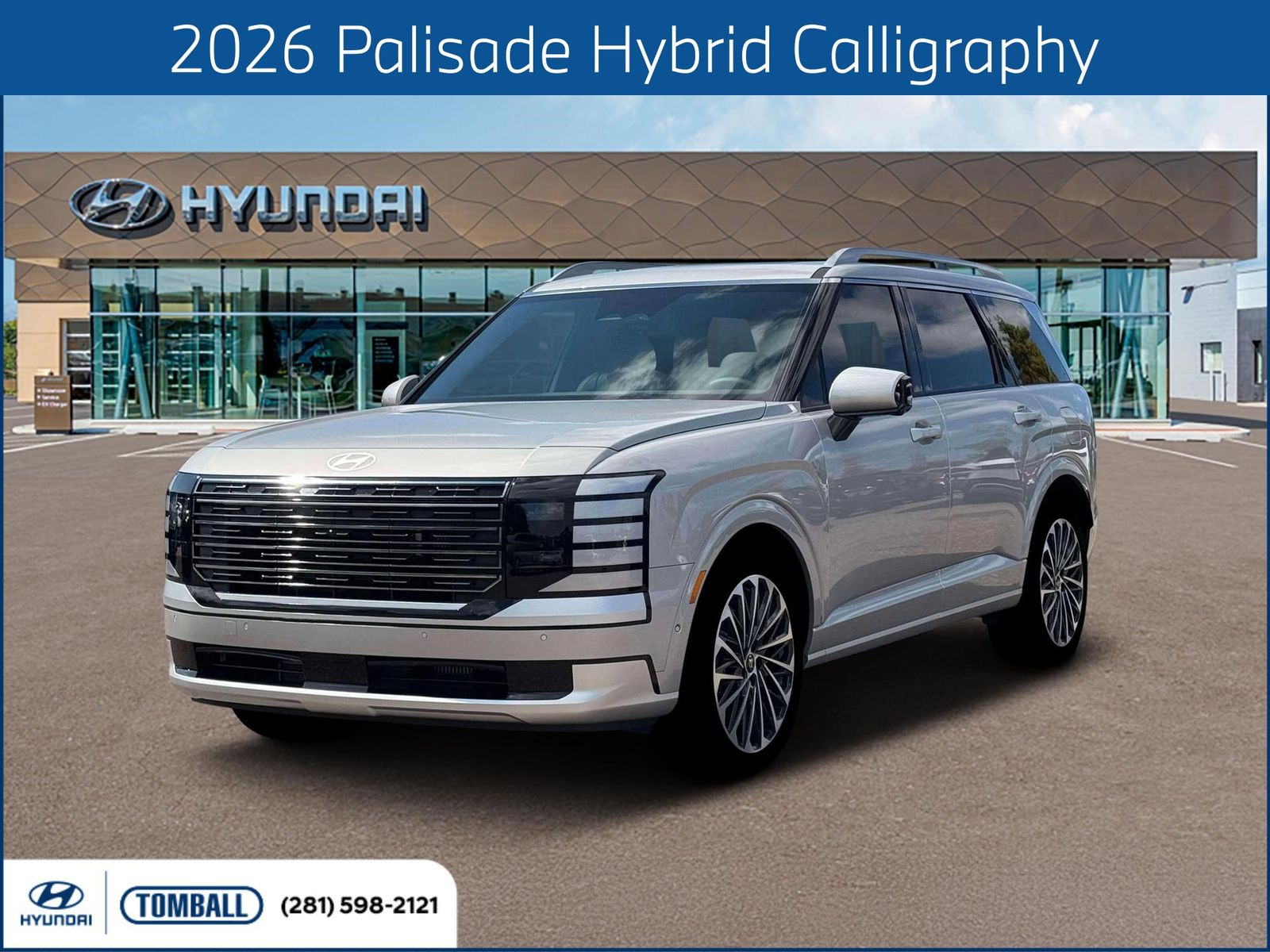 Typhoon Silver Metallic 2026 Hyundai Palisade Hybrid Calligraphy FWD SUV / Crossover Front-Wheel Drive 6-Speed Automatic