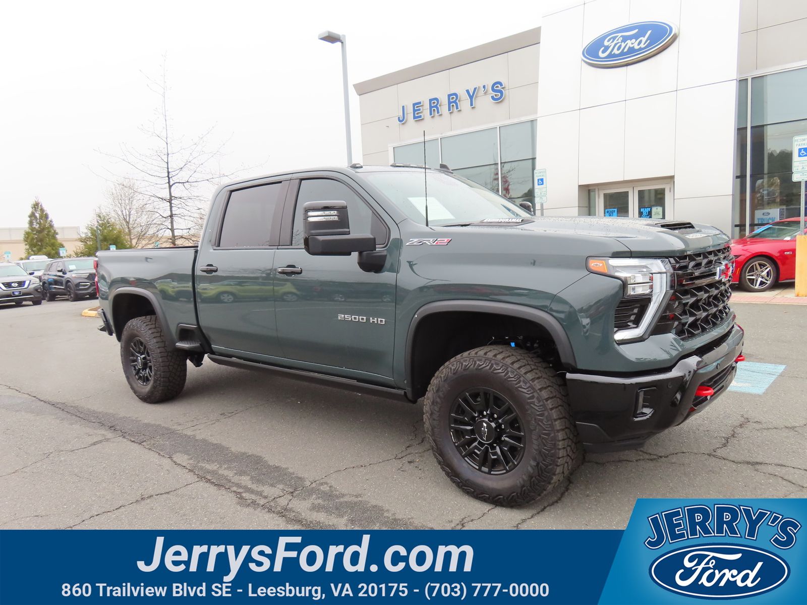 Cypress Gray 2025 Chevrolet Silverado 2500HD ZR2 Crew Cab 4WD Pickup Truck Four-Wheel Drive Automatic