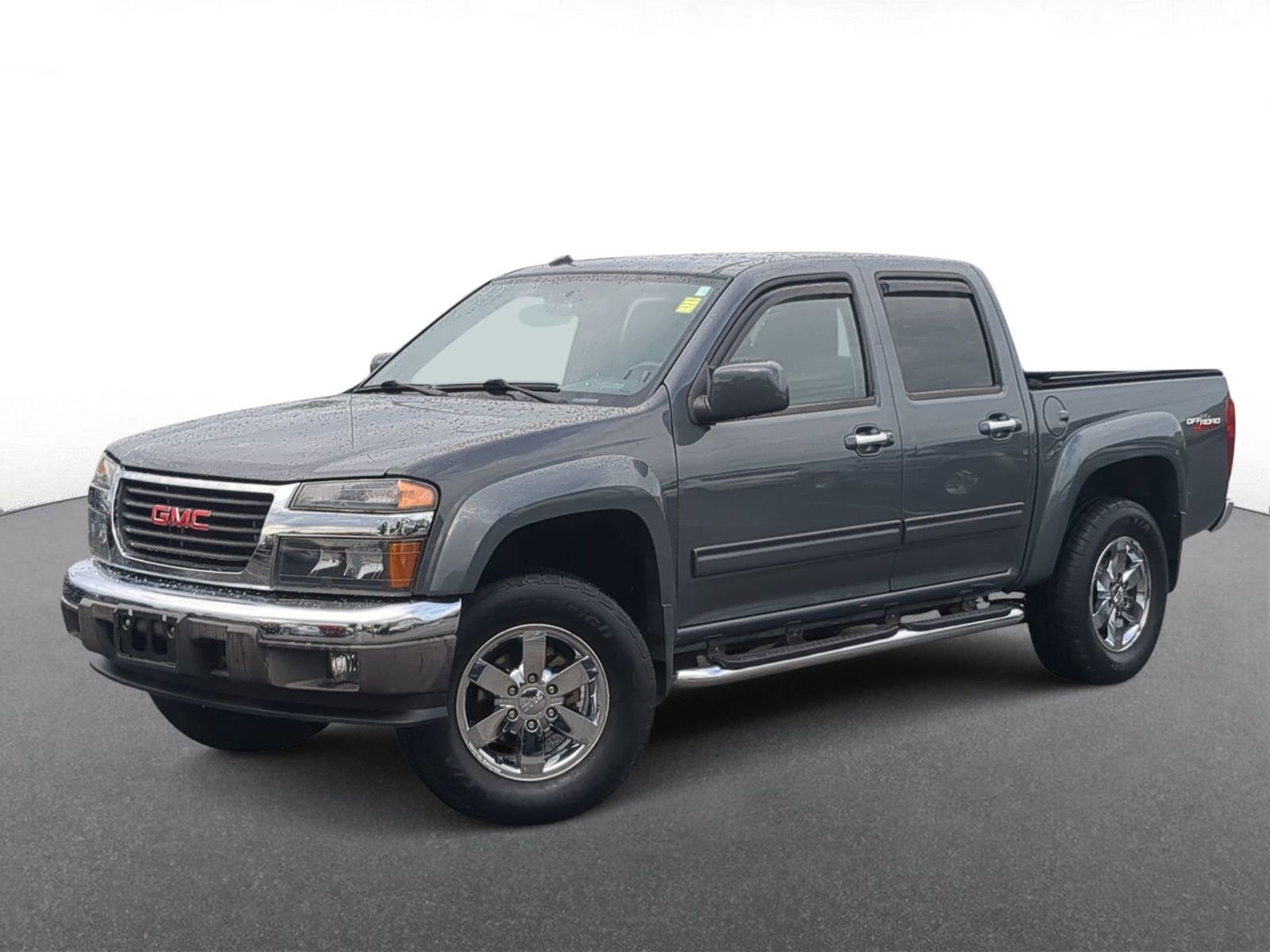 Dark Steel Gray Metallic 2012 GMC Canyon SLE2 Crew Cab 4WD Pickup Truck Four-Wheel Drive 4-Speed Automatic Overdrive