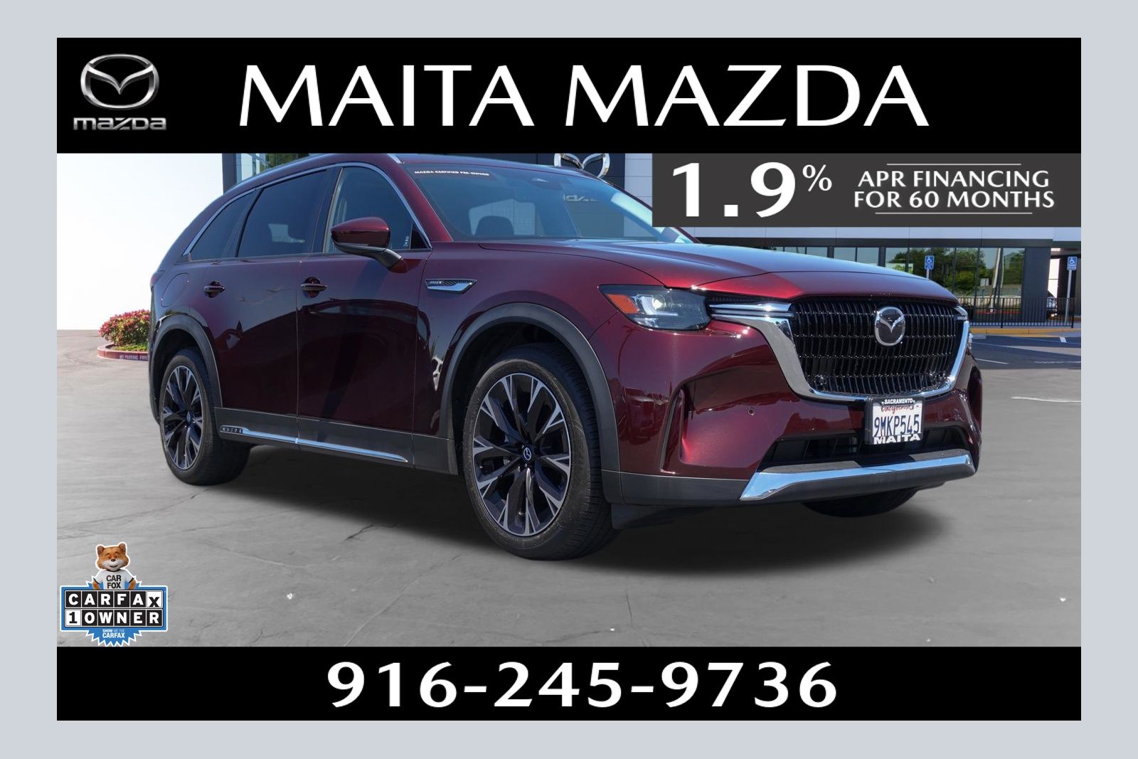 Artisan Red Premium 2024 Mazda CX-90 PHEV Premium AWD SUV / Crossover All-Wheel Drive 8-Speed Automatic