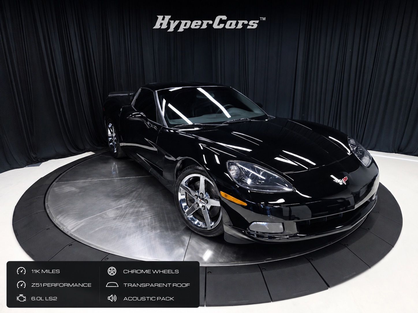 Black 2007 Chevrolet Corvette Coupe Rear-Wheel Drive 6-Speed Automatic