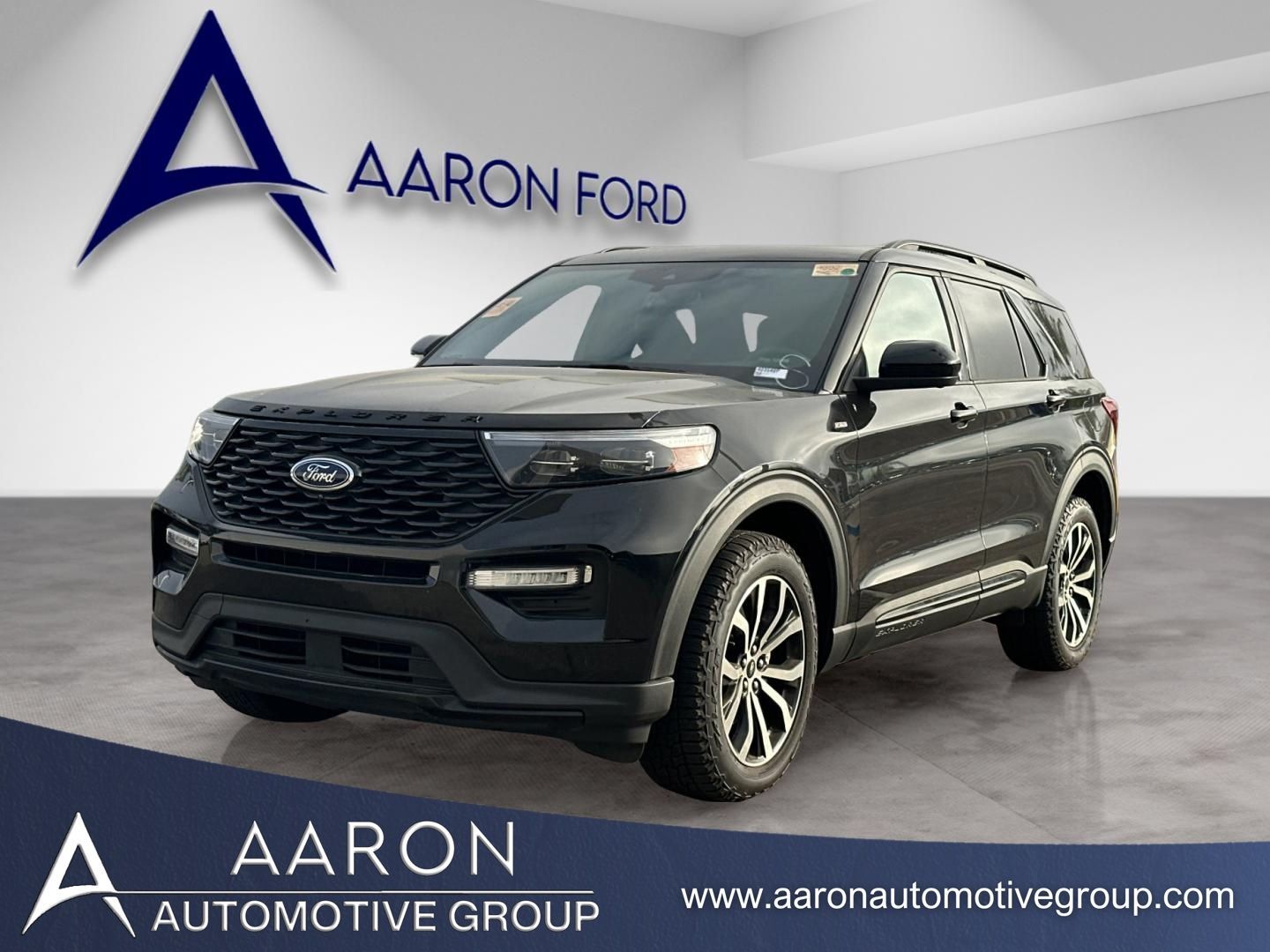 Black Metallic 2022 Ford Explorer ST-Line AWD SUV / Crossover All-Wheel Drive Automatic