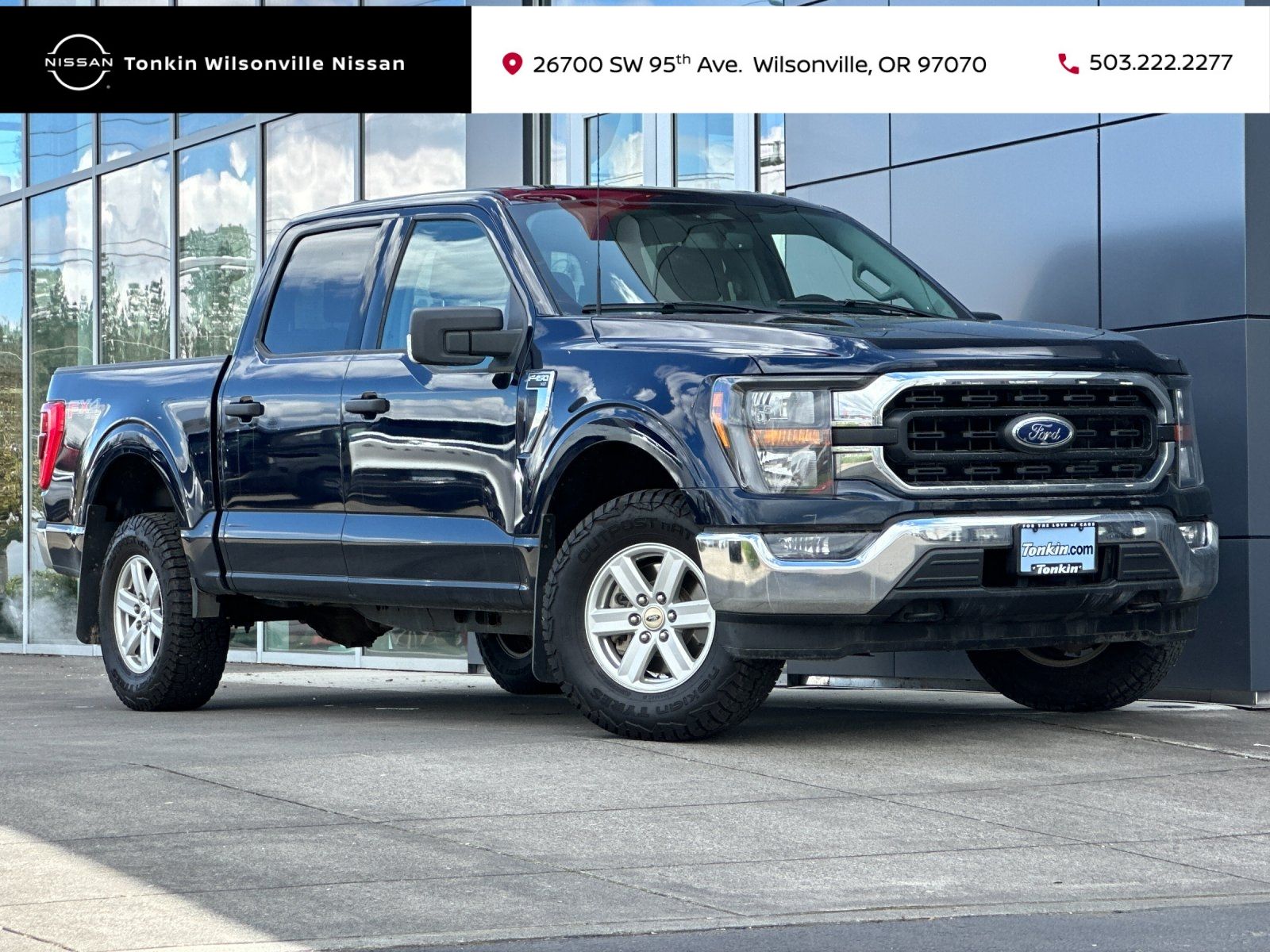 Blue 2023 Ford F-150 XLT SuperCrew 4WD Pickup Truck Four-Wheel Drive Automatic