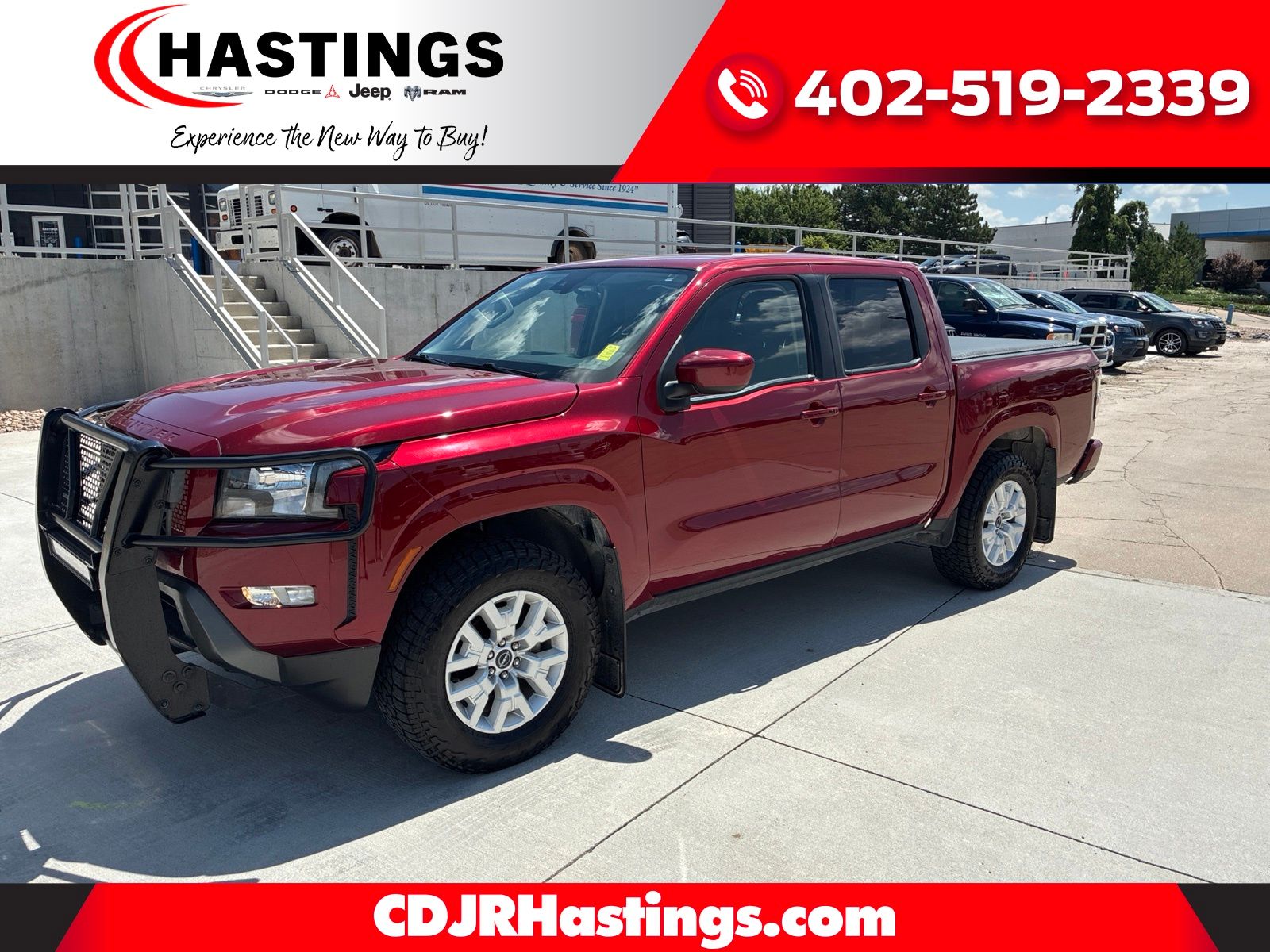 Cardinal Red 2022 Nissan Frontier Pickup Truck Four-Wheel Drive 9-Speed Automatic