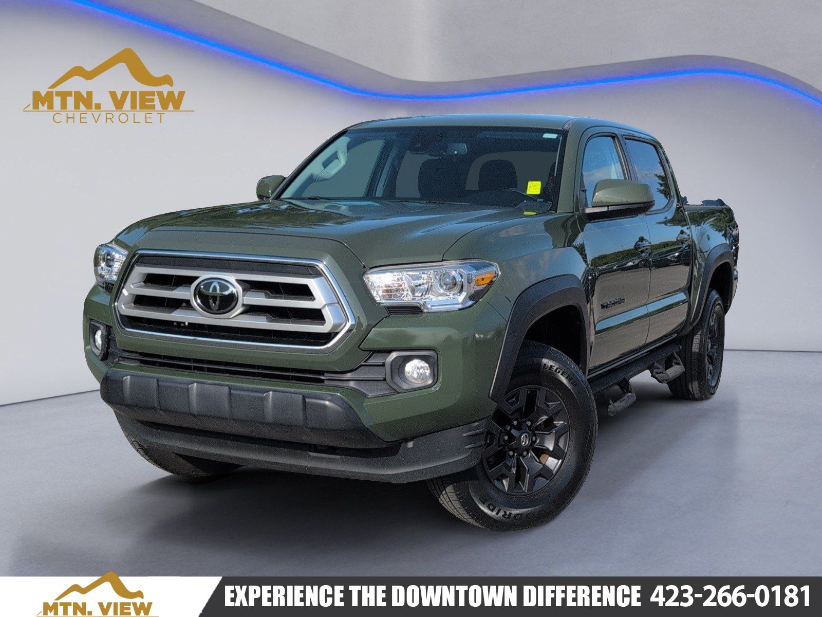 Army Green 2021 Toyota Tacoma Pickup Truck 4X2 6-Speed Automatic