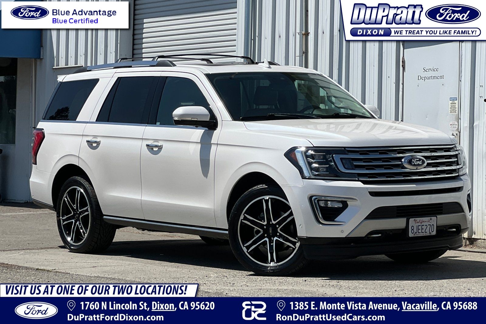 White Platinum Clearcoat Metallic 2019 Ford Expedition SUV / Crossover Four-Wheel Drive Automatic