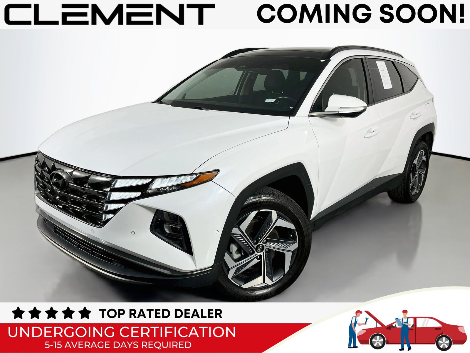 Quartz White 2022 Hyundai Tucson Hybrid SUV / Crossover All-Wheel Drive 6-Speed Automatic