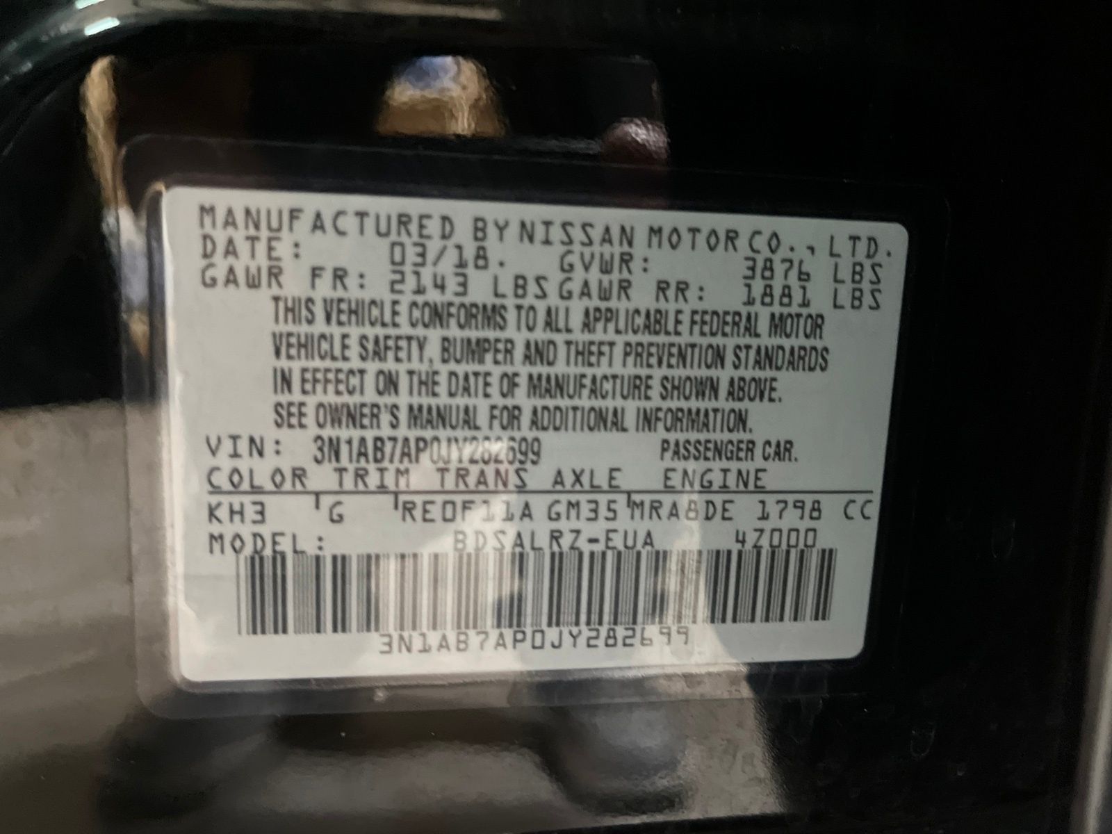 Used Car 2018 Nissan Sentra  Sr For Sale Under $12,000 In Austin, Texas