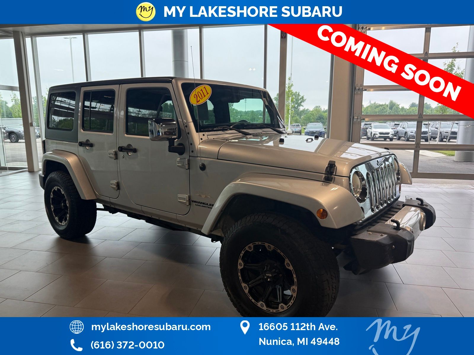 Bright Silver Metallic Clearcoat 2011 Jeep Wrangler SUV / Crossover Four-Wheel Drive 4-Speed Automatic