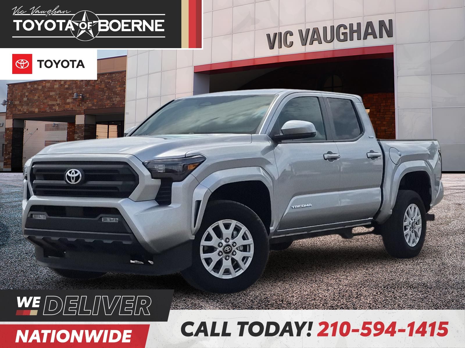 Silver 2024 Toyota Tacoma Pickup Truck Four-Wheel Drive 8-Speed Automatic