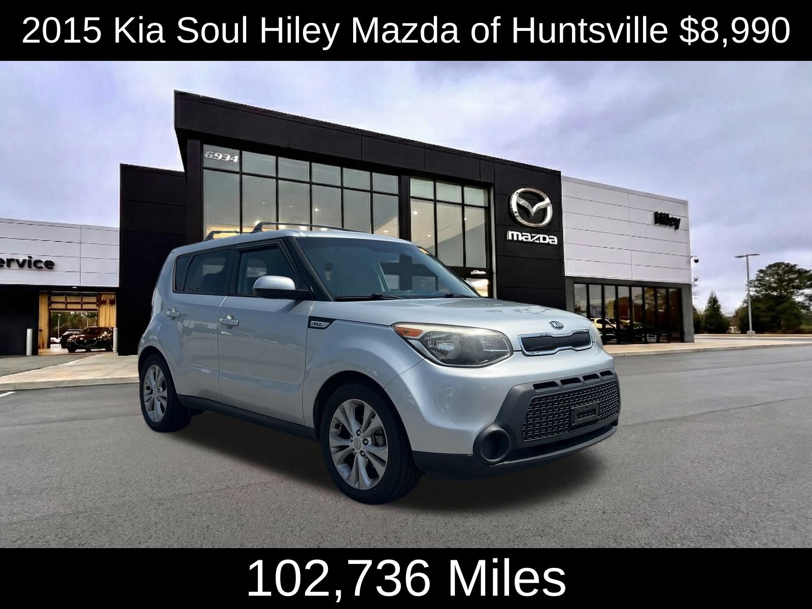 Bright Silver 2015 Kia Soul + Wagon Front-Wheel Drive 6-Speed Automatic