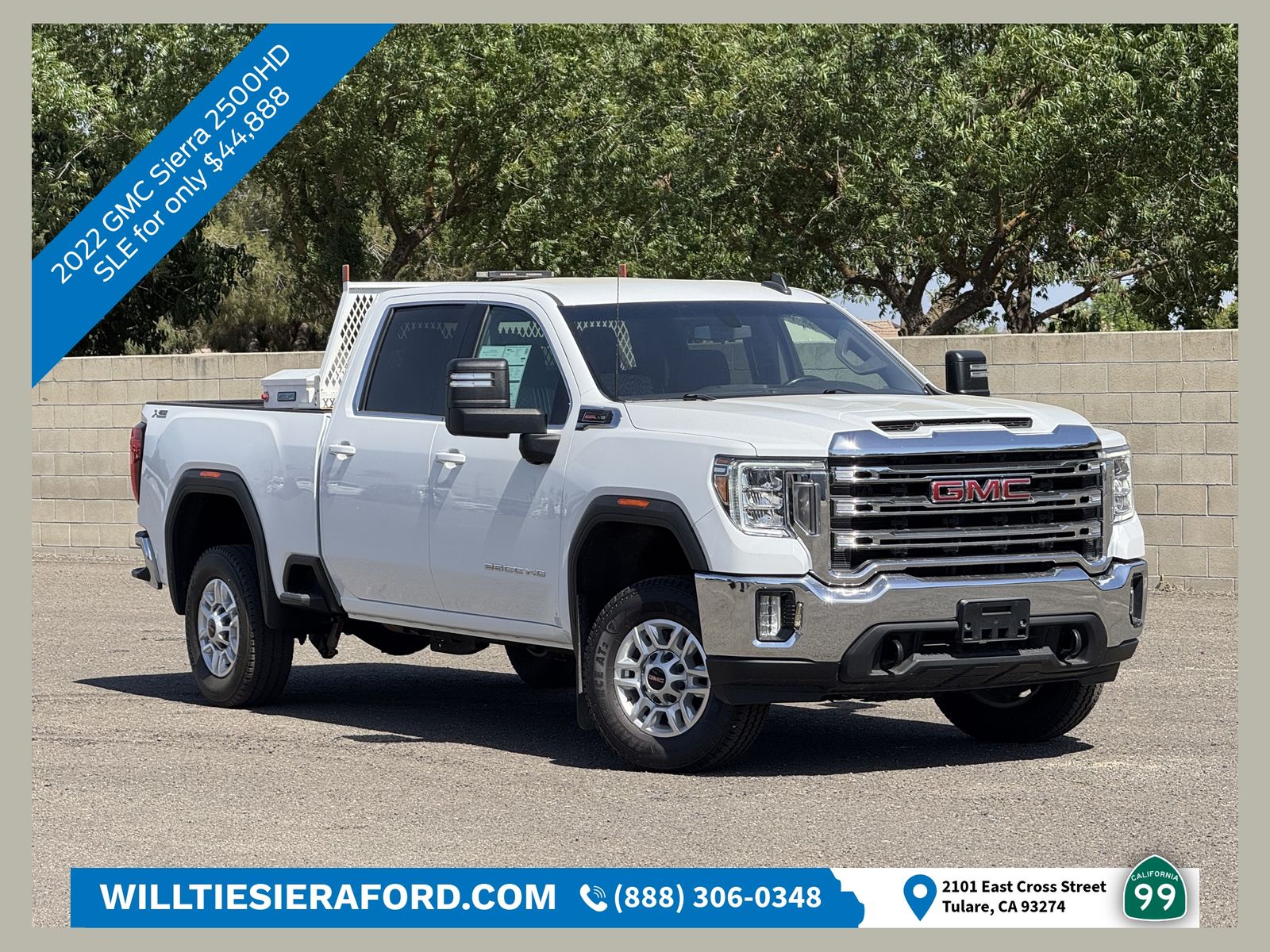 Summit White 2022 GMC Sierra 2500HD SLE Crew Cab 4WD Pickup Truck Four-Wheel Drive 6-Speed Automatic