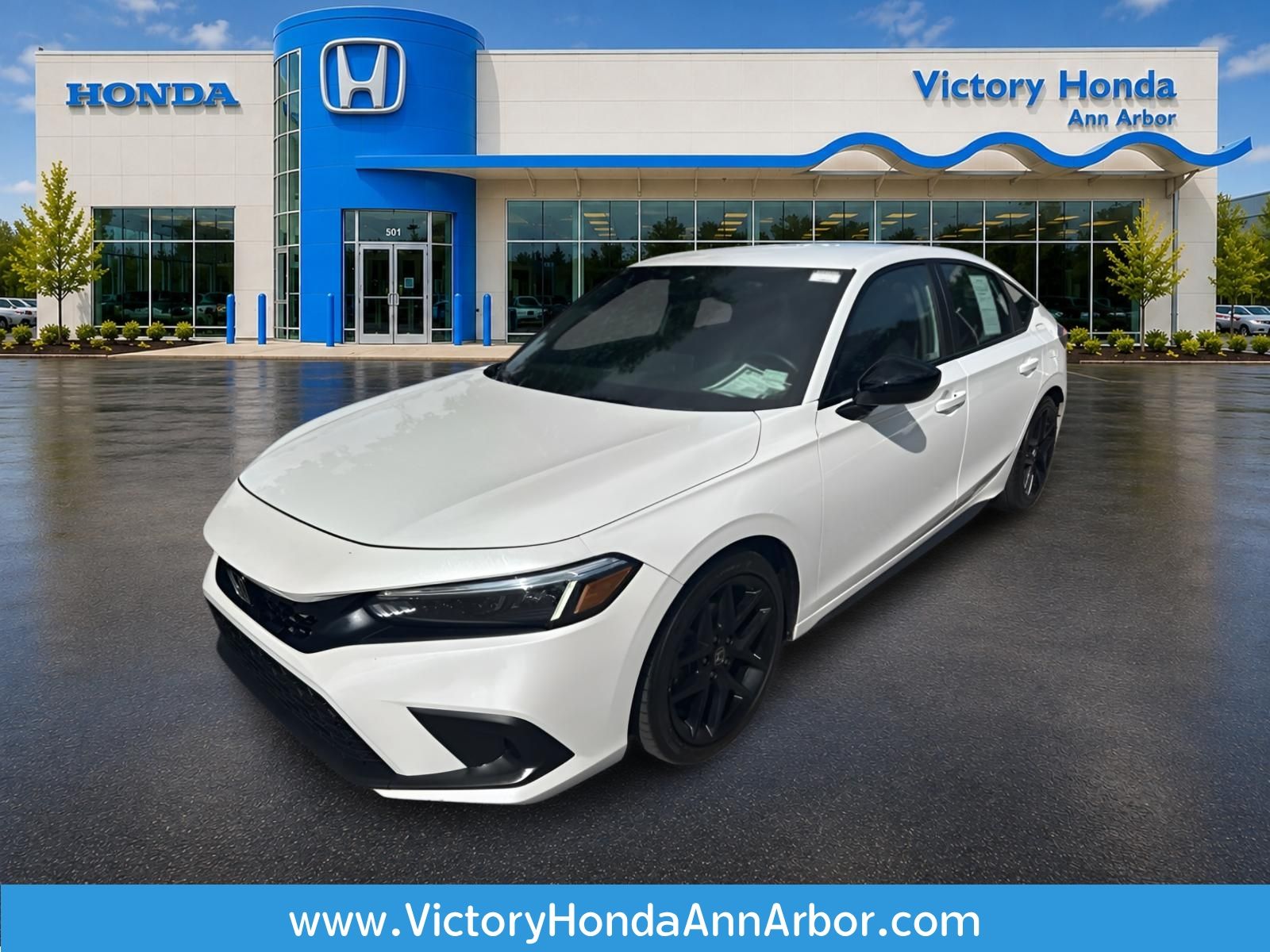 Platinum White Pearl 2023 Honda Civic Hatchback Hatchback Front-Wheel Drive Continuously Variable Transmission