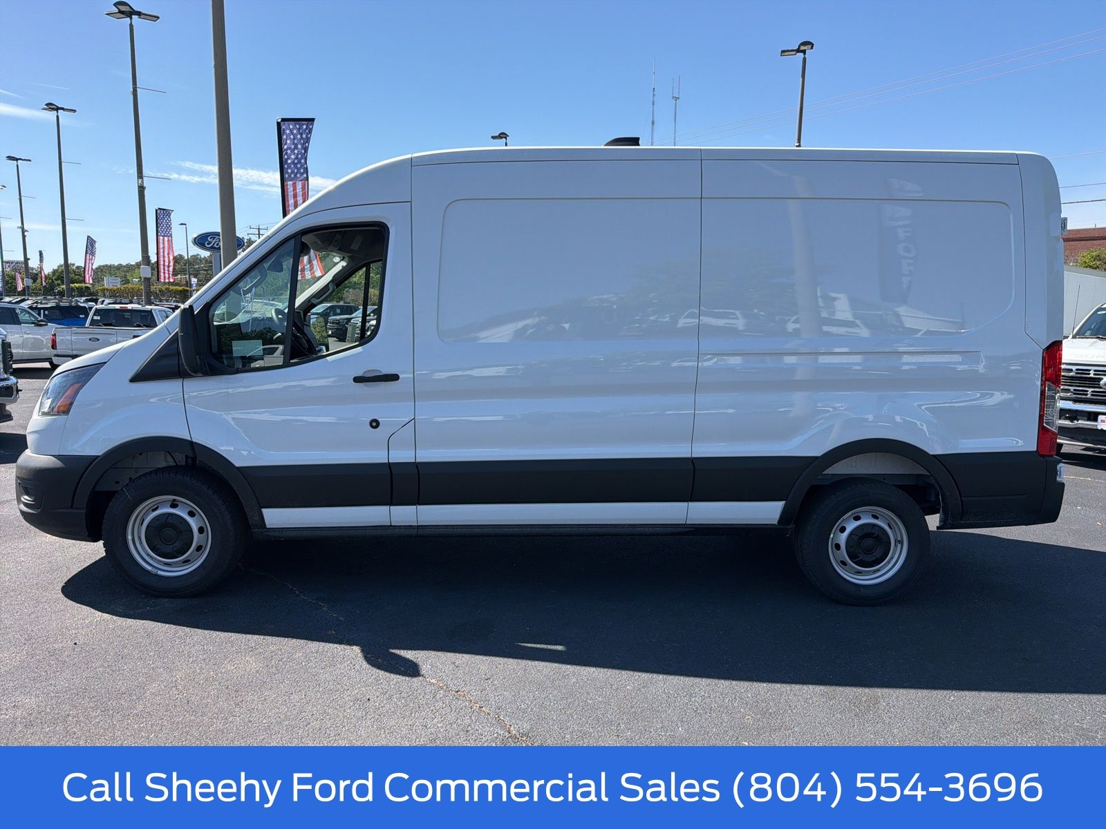 New 2026 Oxford White Ford Mid Roof Cargo Van image 9