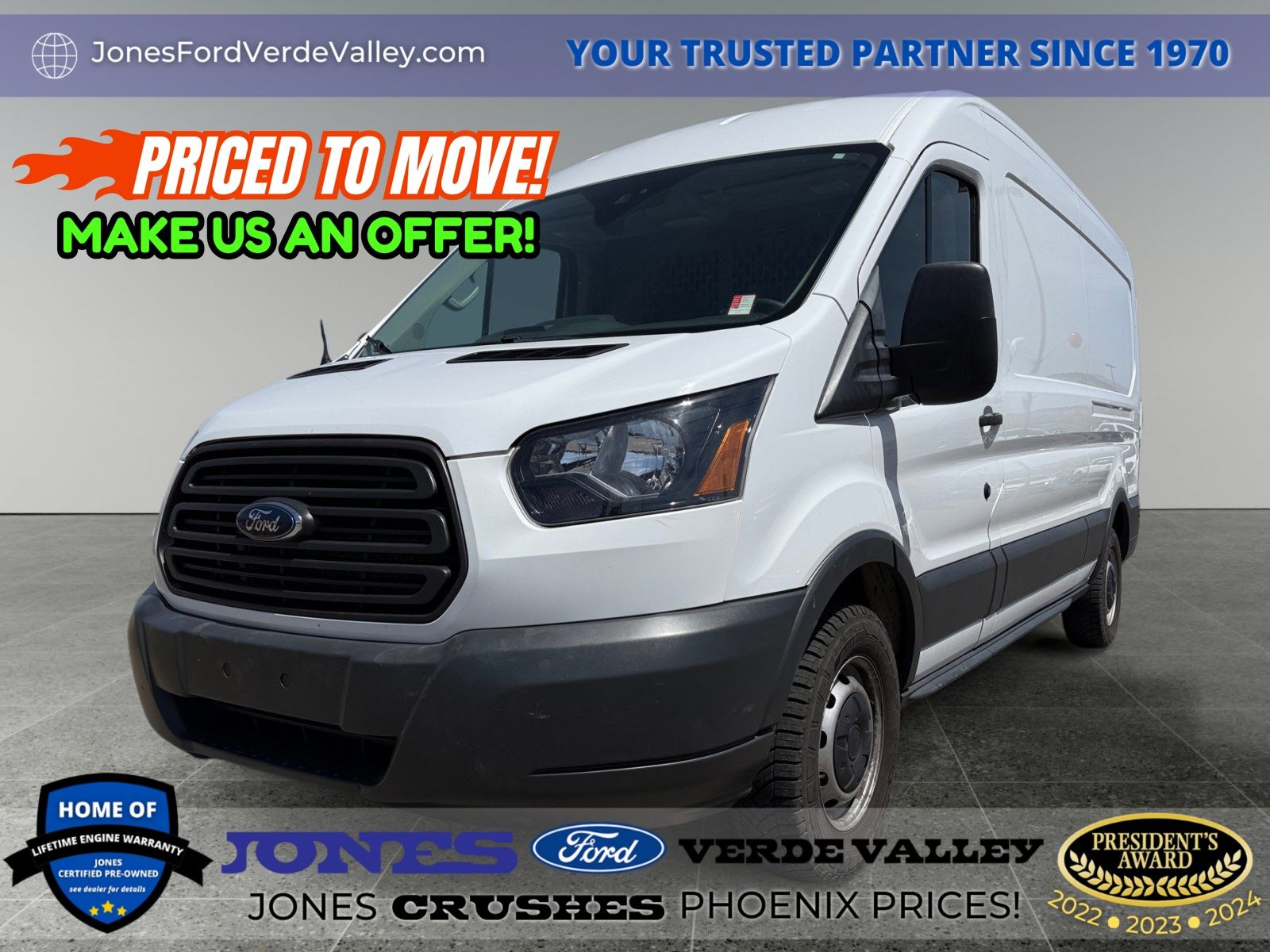 Oxford White 2018 Ford Transit Cargo Van Rear-Wheel Drive 6-Speed Automatic Overdrive