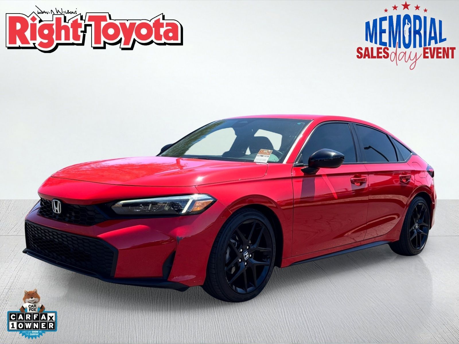 Rallye Red 2025 Honda Civic Hatchback Sport FWD Hatchback Front-Wheel Drive Continuously Variable Transmission