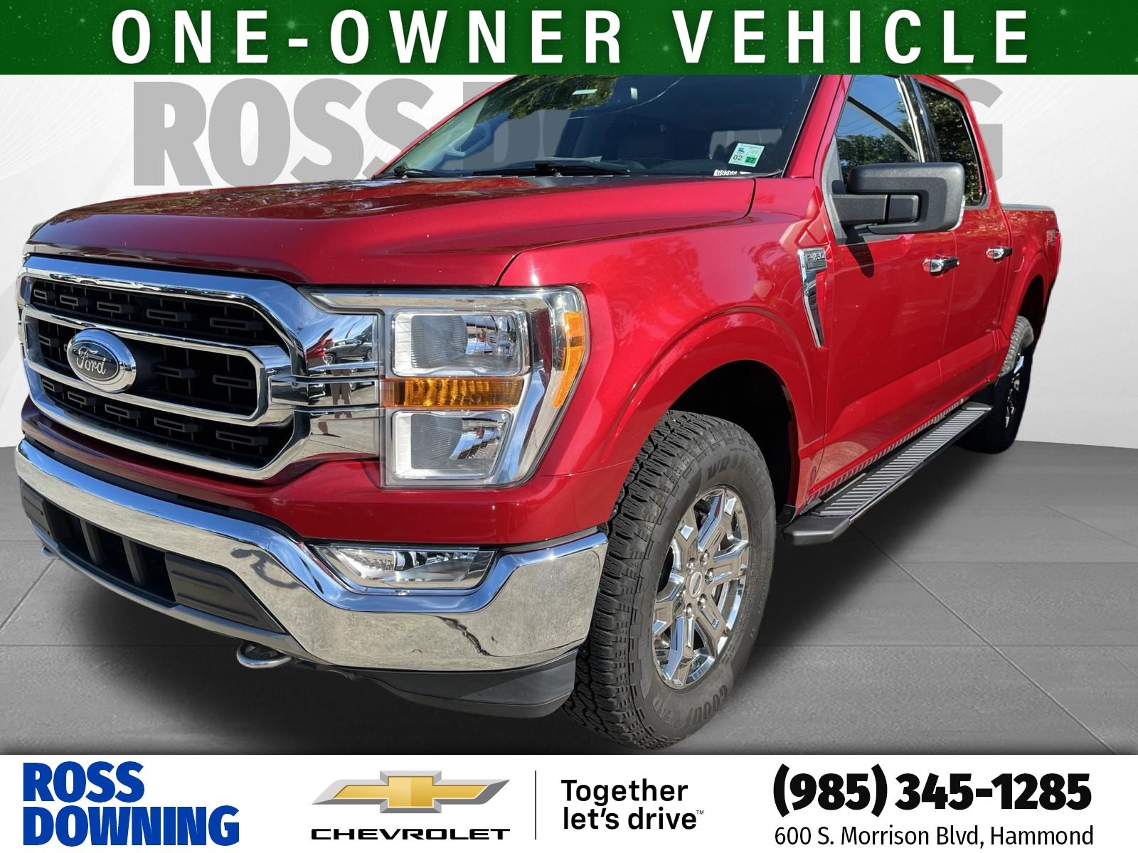 Red Metallic 2021 Ford F-150 Pickup Truck Four-Wheel Drive Automatic
