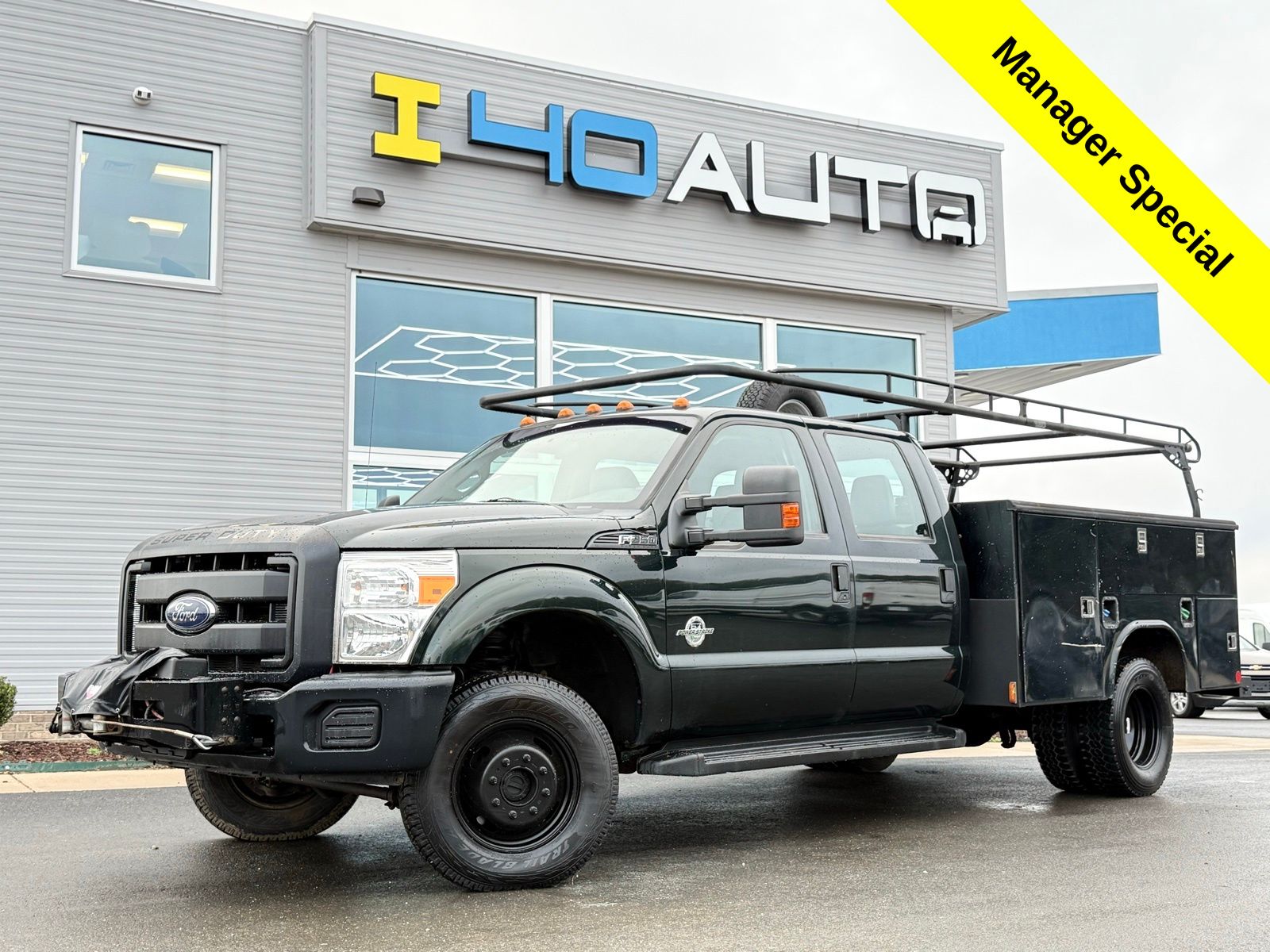 Green 2013 Ford F-350 Super Duty Chassis XL Crew Cab DRW 4WD Pickup Truck Four-Wheel Drive 6-Speed Automatic Overdrive