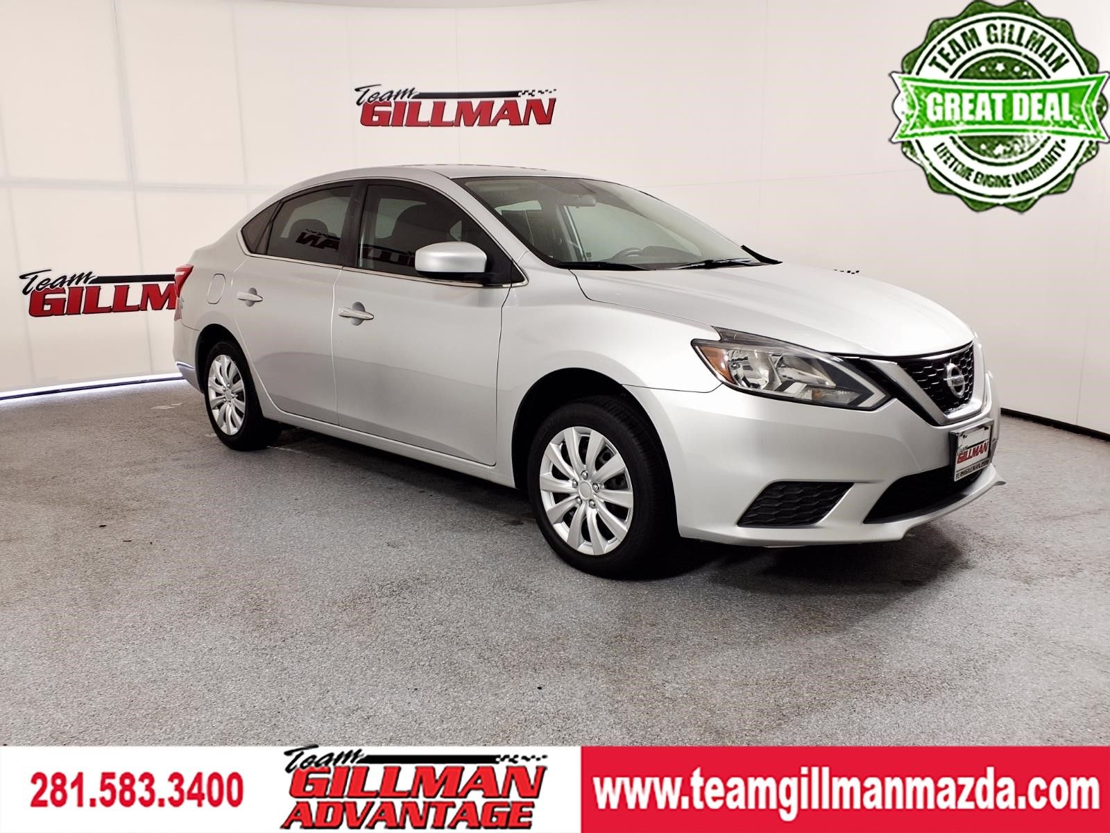 Brilliant Silver 2018 Nissan Sentra S FWD Sedan Front-Wheel Drive Continuously Variable Transmission