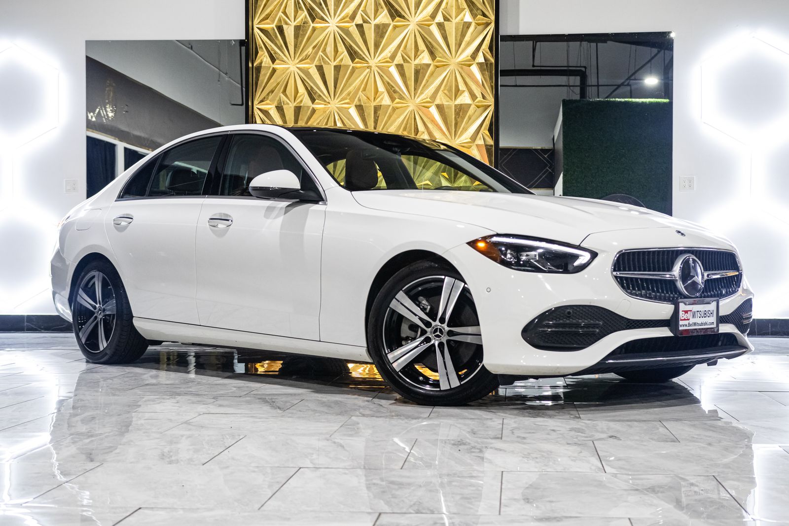 White 2025 Mercedes-Benz C-Class Sedan All-Wheel Drive 9-Speed Automatic