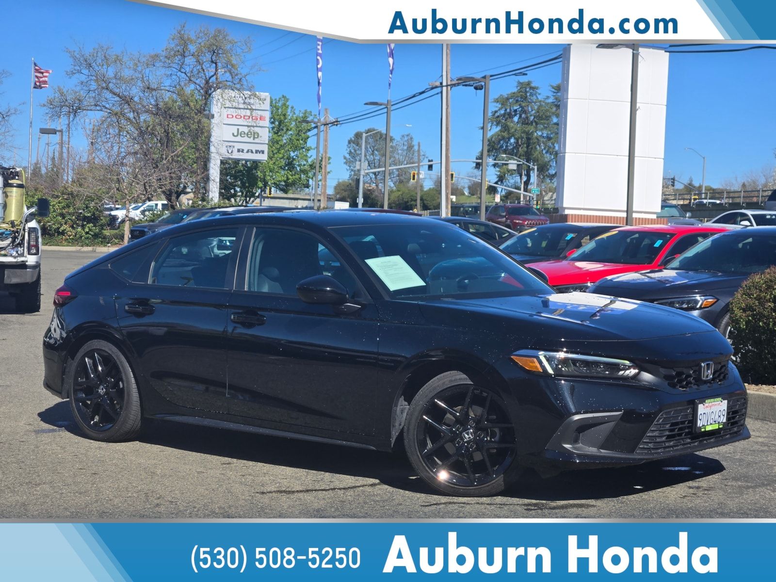 Crystal Black Pearl 2022 Honda Civic Hatchback Sport FWD Hatchback Front-Wheel Drive Continuously Variable Transmission