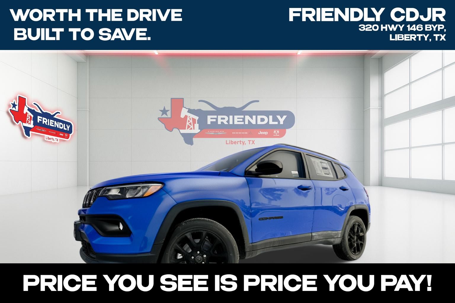 Hydro Blue Pearlcoat 2026 Jeep Compass SUV / Crossover Four-Wheel Drive 8-Speed Automatic