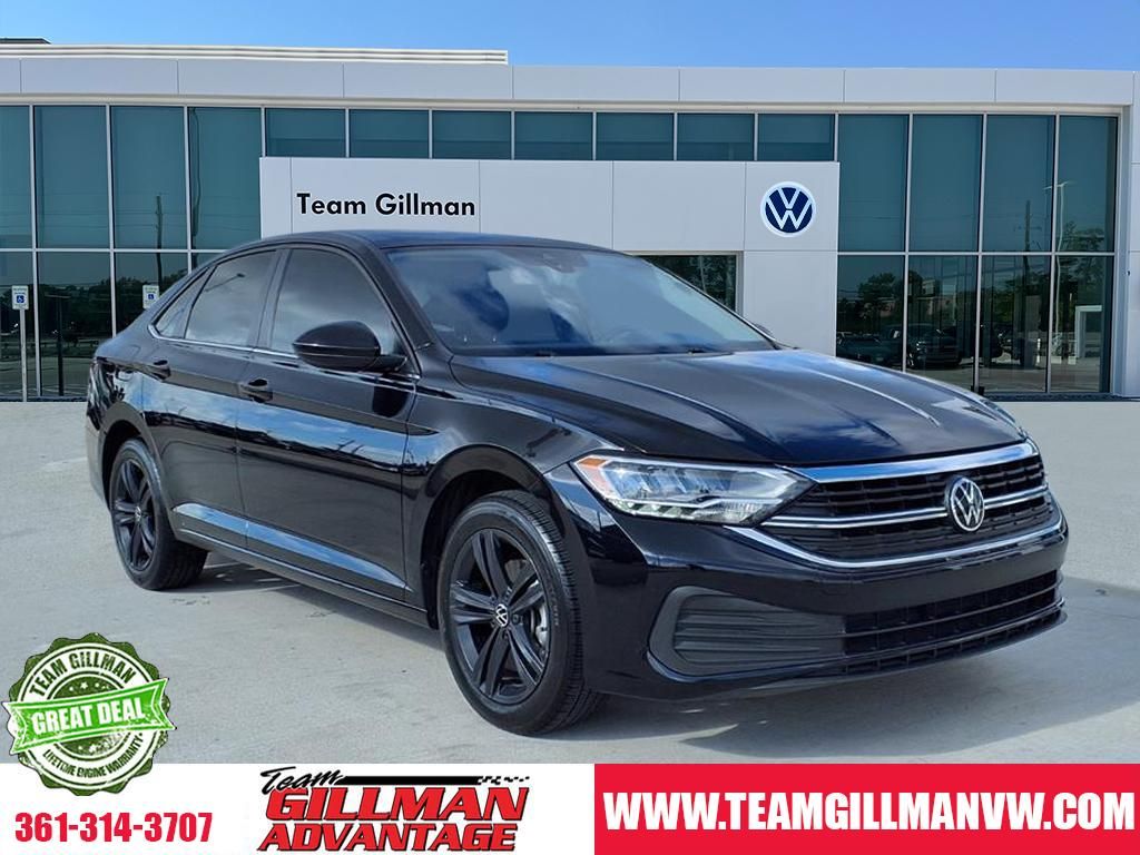 Deep Black Pearl 2024 Volkswagen Jetta SE FWD Sedan Front-Wheel Drive 8-Speed Automatic