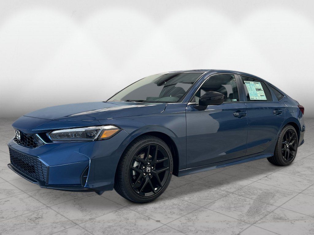 Blue Lagoon Pearl 2026 Honda Civic Sedan Front-Wheel Drive Continuously Variable Transmission