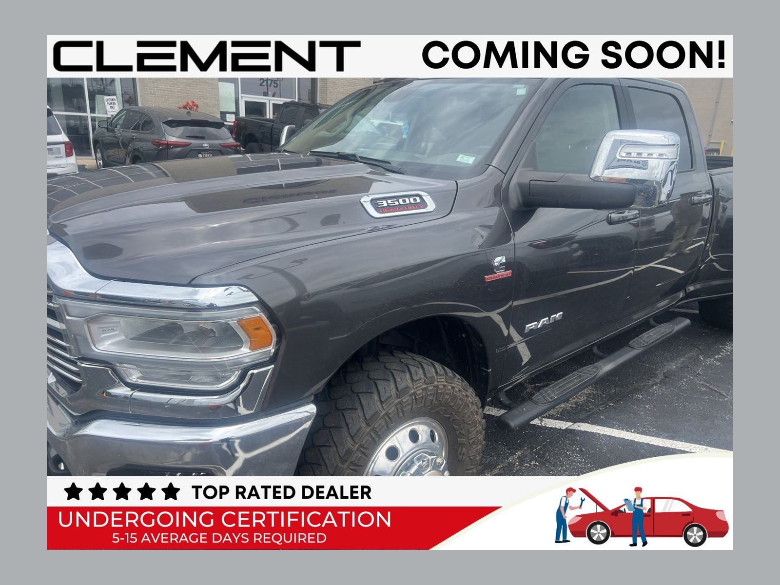 Gray (Granite Crystal Metallic Clearcoat) 2024 RAM 3500 Pickup Truck Four-Wheel Drive 6-Speed Automatic