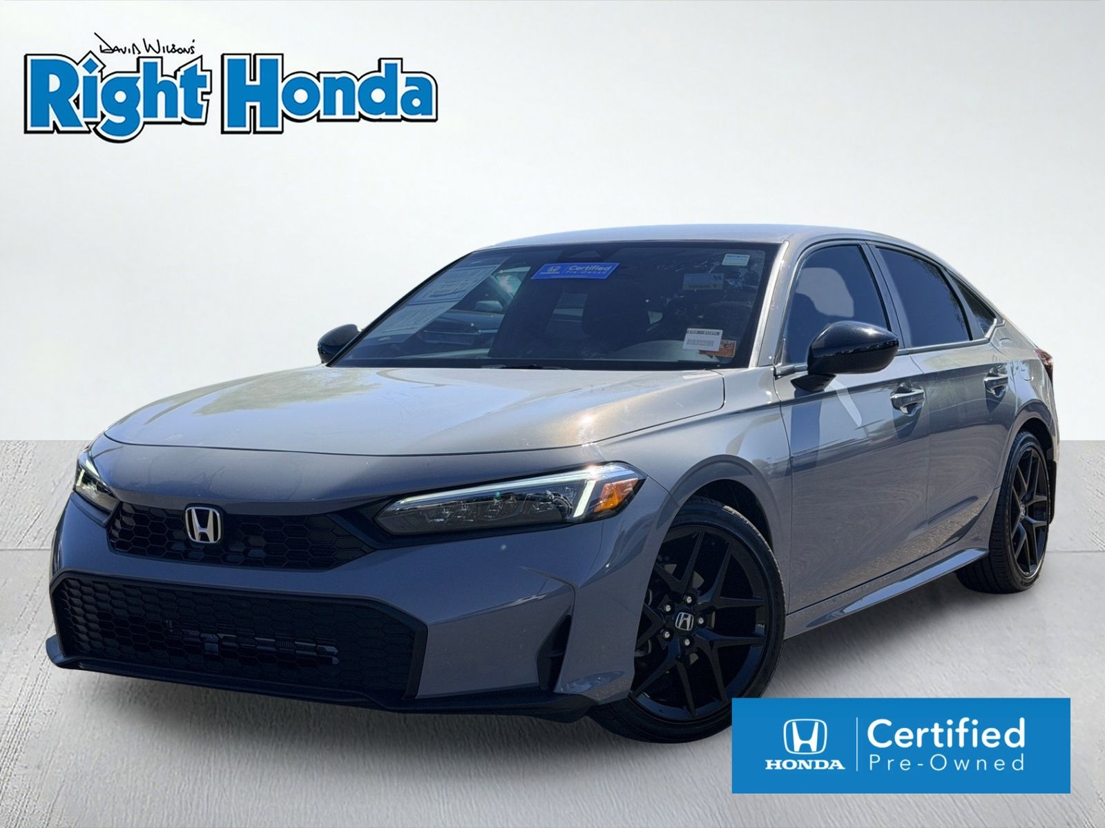 Urban Gray Pearl 2025 Honda Civic Sport FWD Sedan Front-Wheel Drive Continuously Variable Transmission