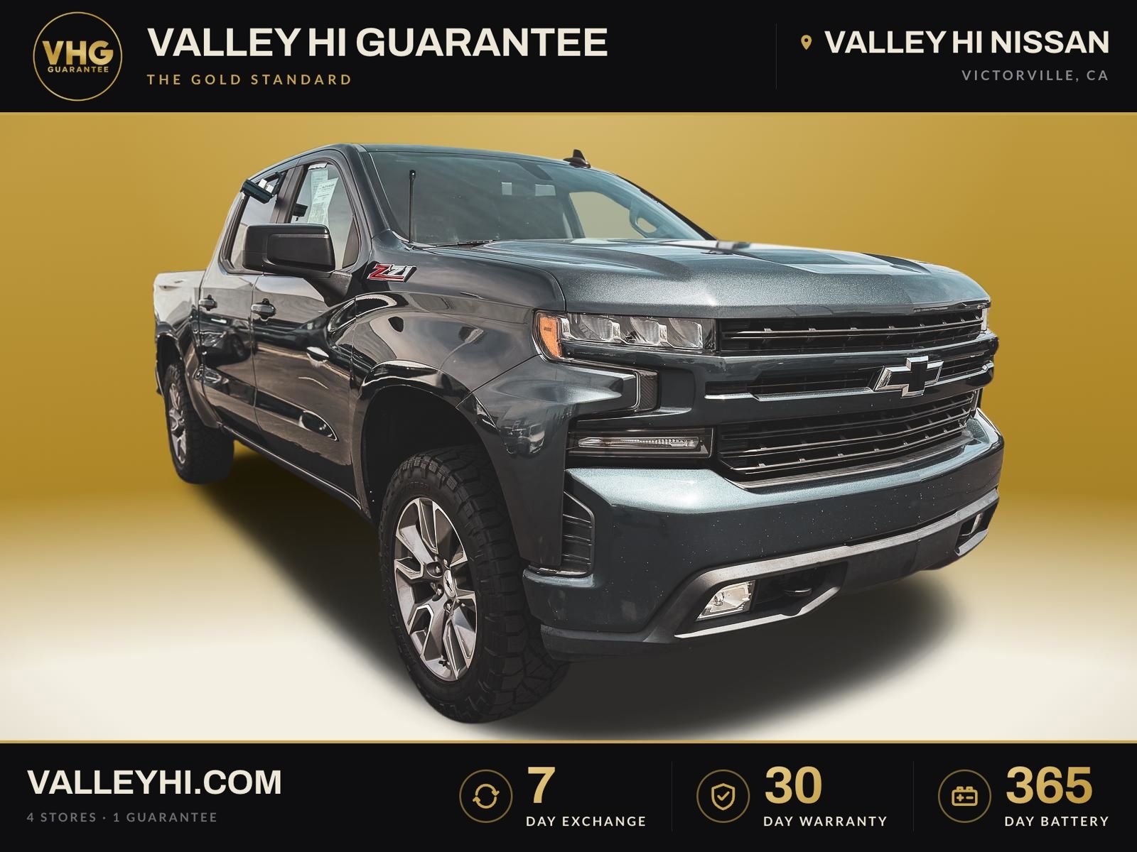 Shadow Gray Metallic 2020 Chevrolet Silverado 1500 Pickup Truck Four-Wheel Drive 8-Speed Automatic