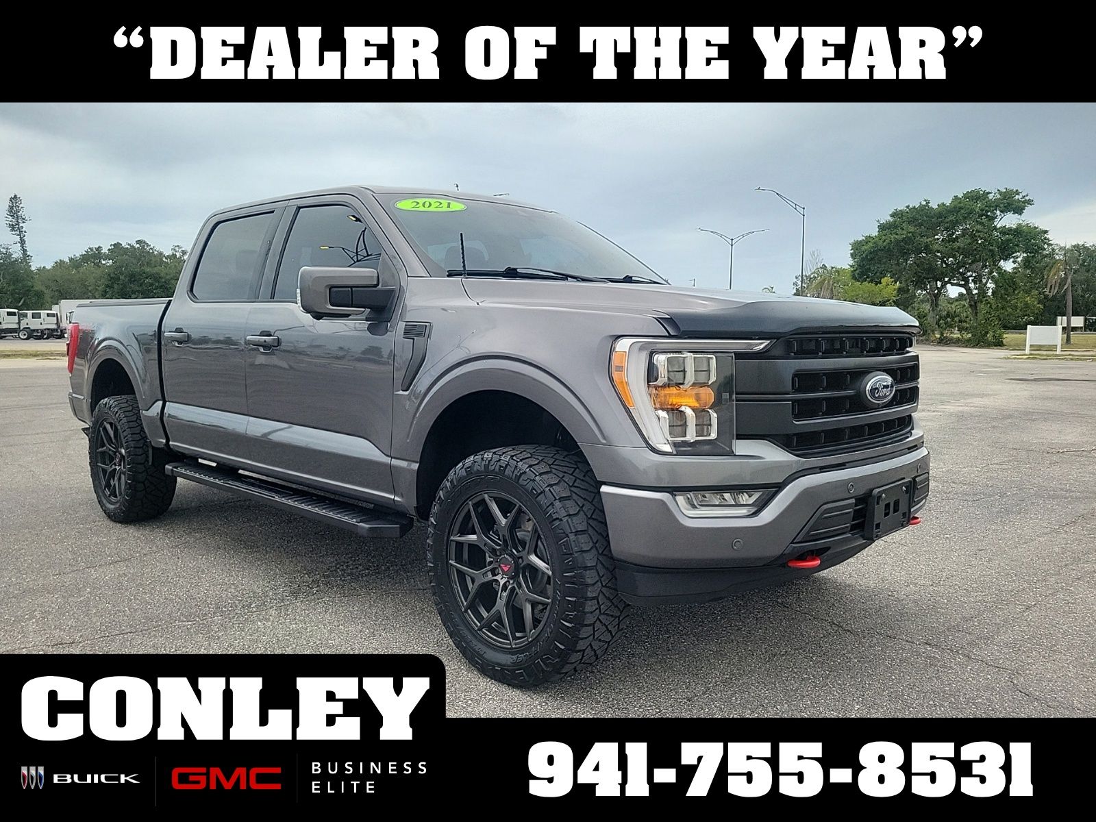 Gray Metallic 2021 Ford F-150 Pickup Truck Four-Wheel Drive Automatic