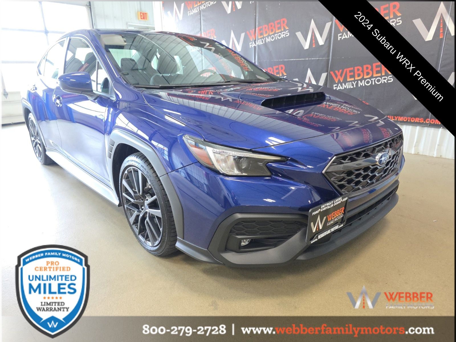 Sapphire Blue Pearl 2024 Subaru WRX Sedan All-Wheel Drive 6-Speed Manual