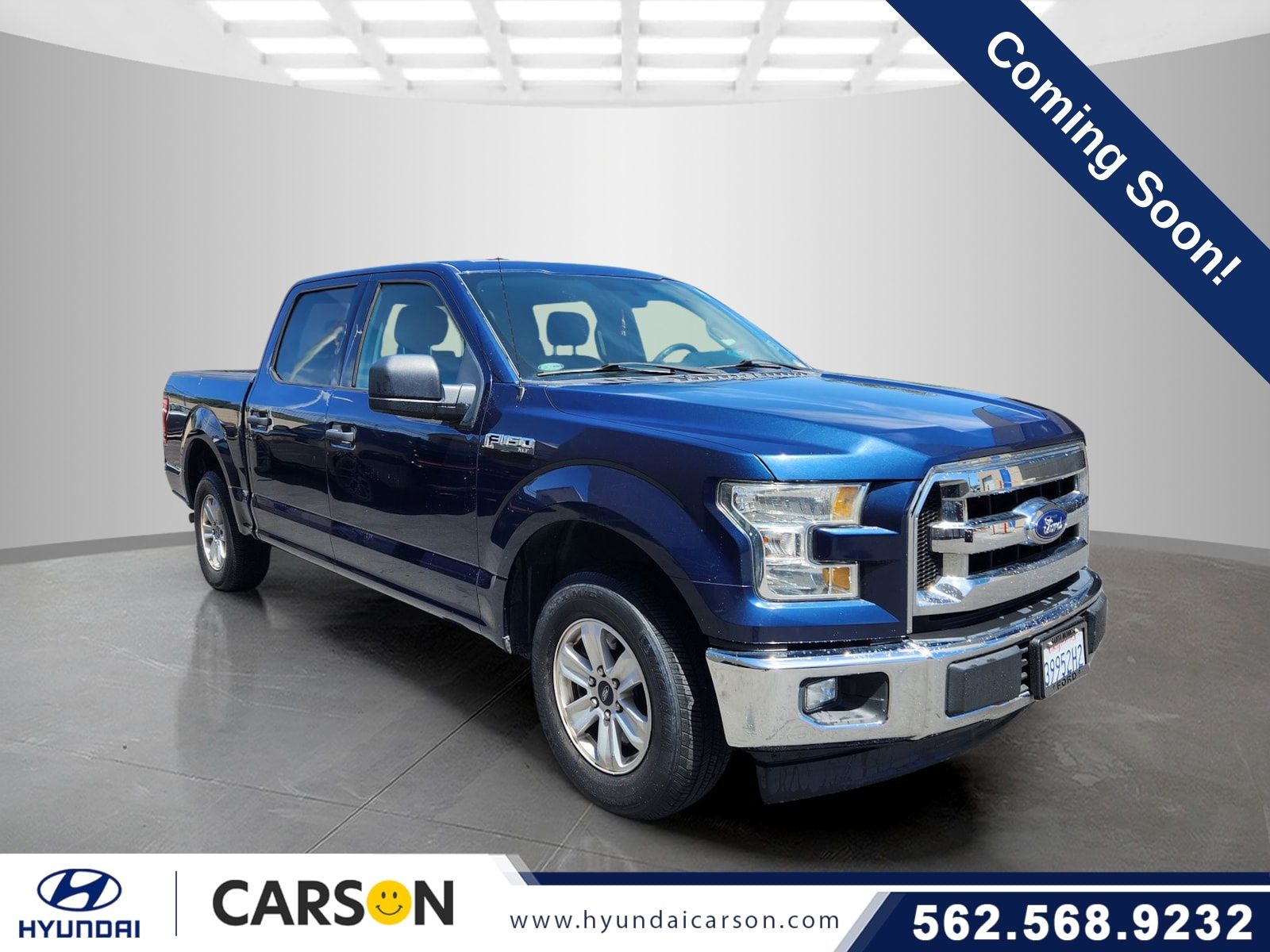 Blue 2017 Ford F-150 XLT SuperCrew Pickup Truck 4X2 6-Speed Automatic
