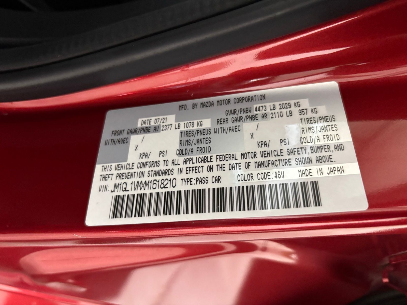 Used Car 2021 Mazda Mazda6  Touring For Sale Under $25,000 In Austin, Texas