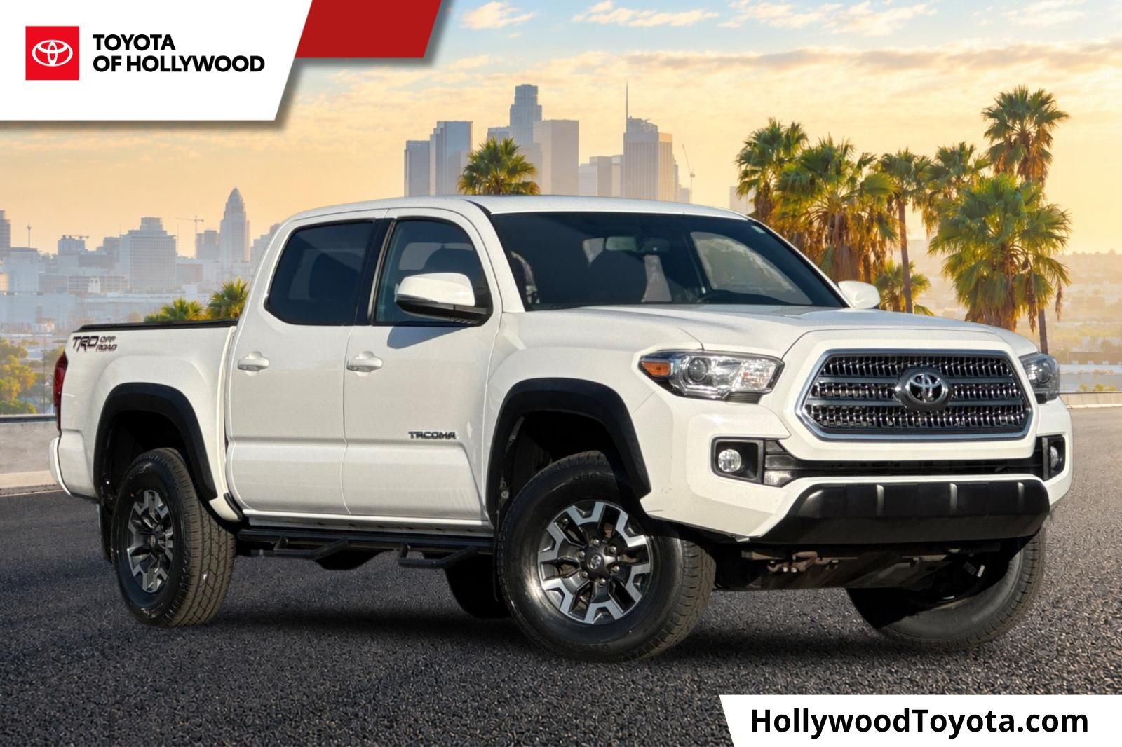 Super White 2017 Toyota Tacoma Pickup Truck 4X2 6-Speed Automatic