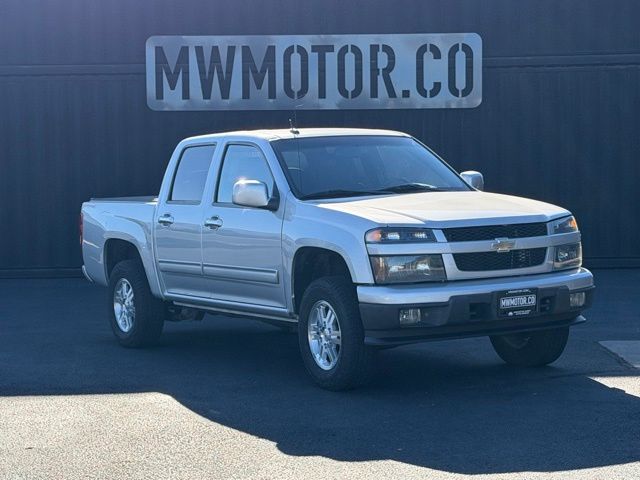 Sheer Silver Metallic 2012 Chevrolet Colorado 1LT Crew Cab 4WD Pickup Truck Four-Wheel Drive 4-Speed Automatic Overdrive