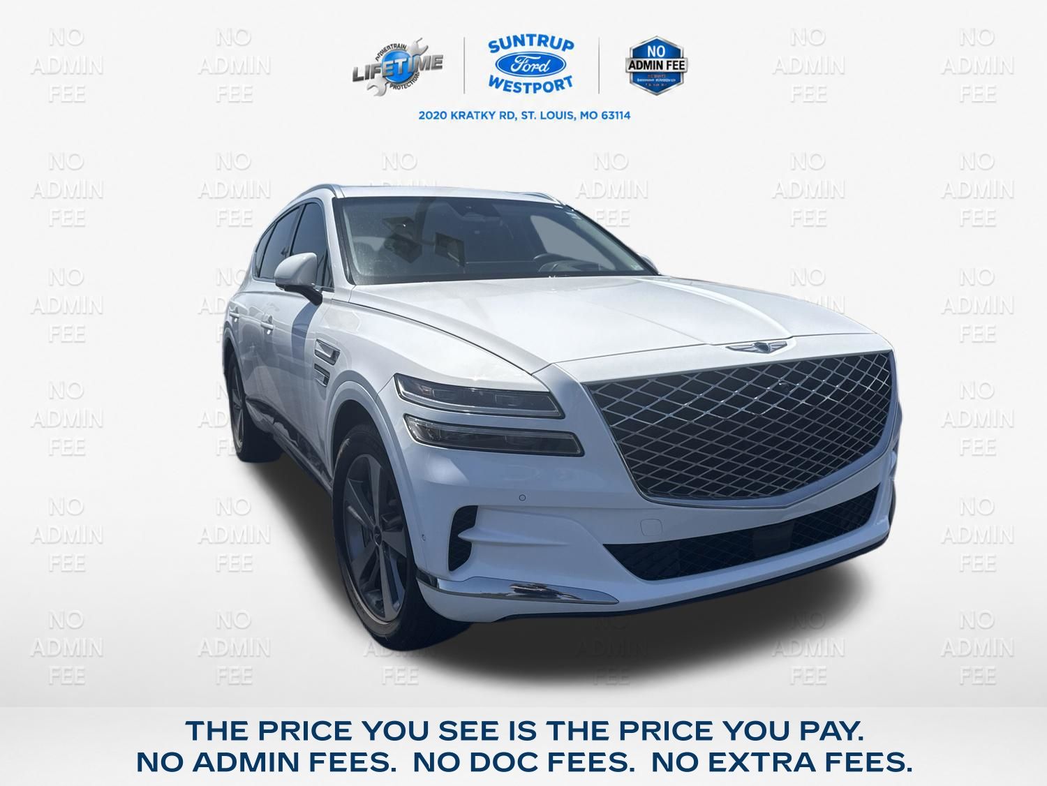 Alta White 2021 Genesis GV80 SUV / Crossover All-Wheel Drive 8-Speed Automatic