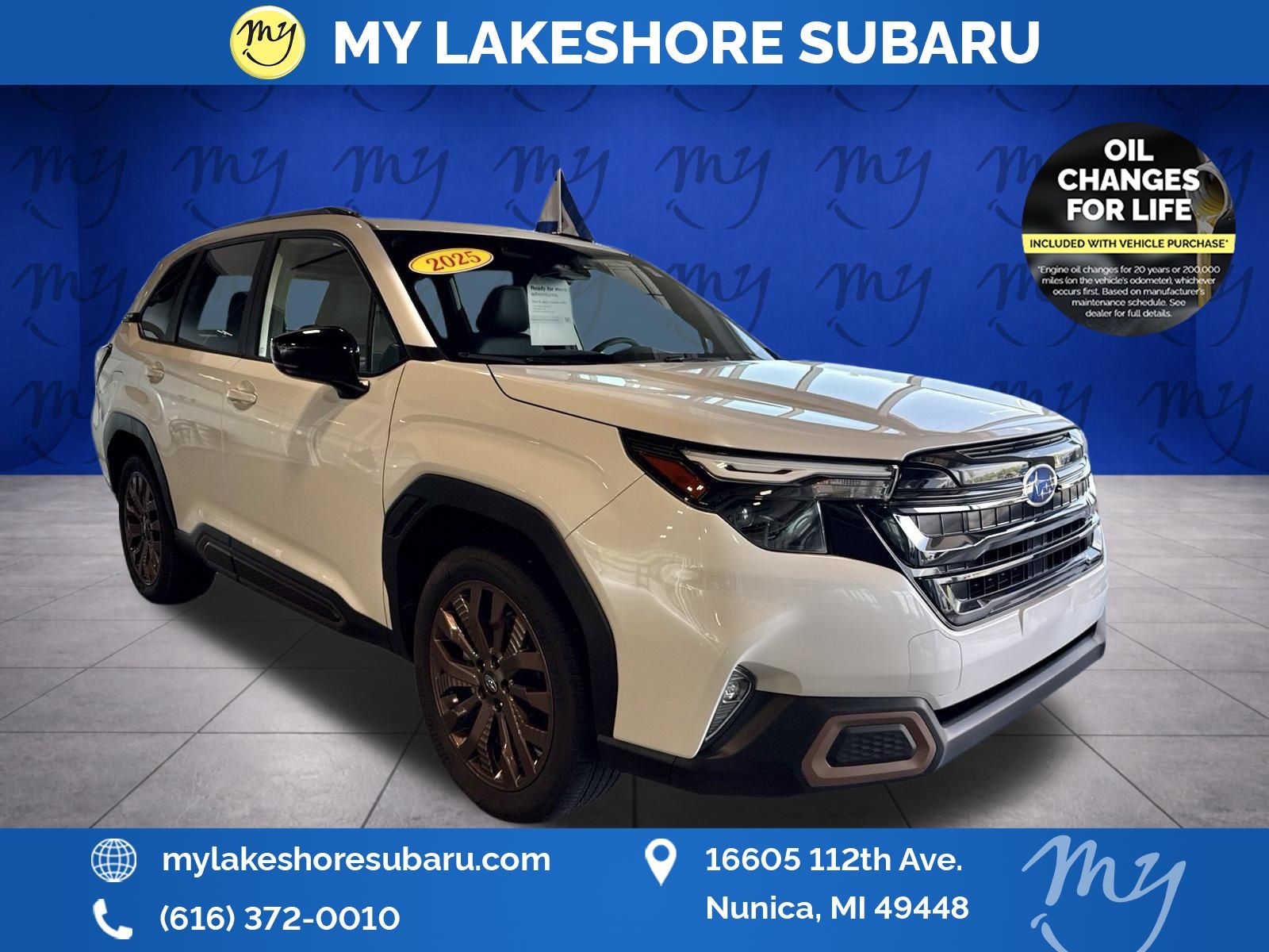 Crystal White Pearl 2025 Subaru Forester SUV / Crossover All-Wheel Drive Continuously Variable Transmission